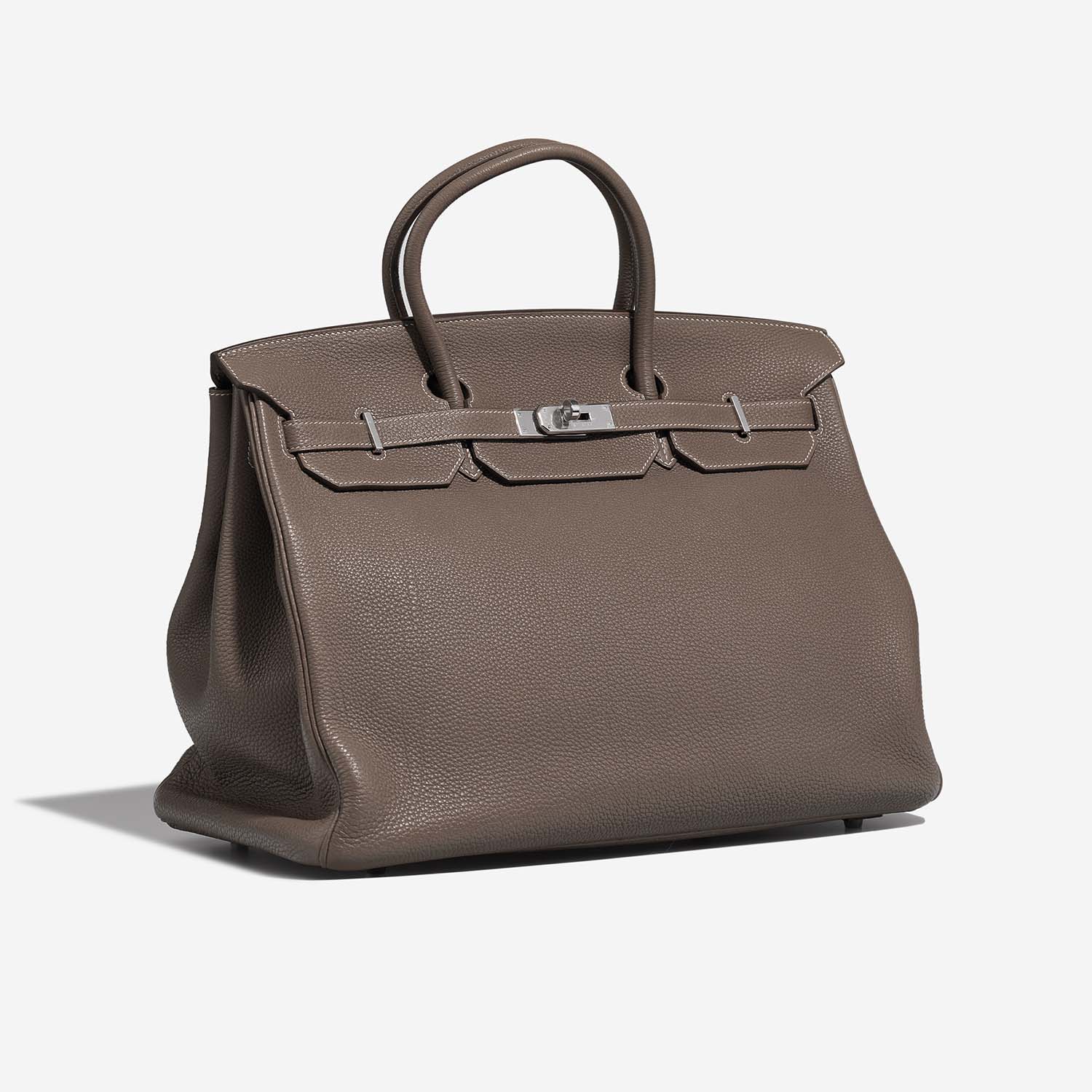 Hermès Birkin 40 Étoupe Side Front | Vendez votre sac de créateur sur Saclab.com
