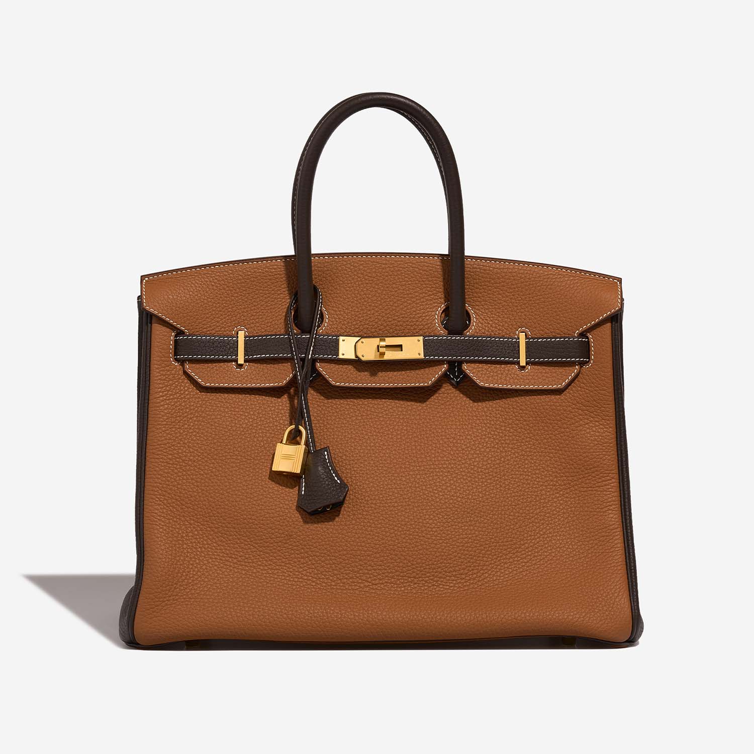 Hermès BirkinHSS 35 gold-chocolat Front  S | Sell your designer bag on Saclab.com