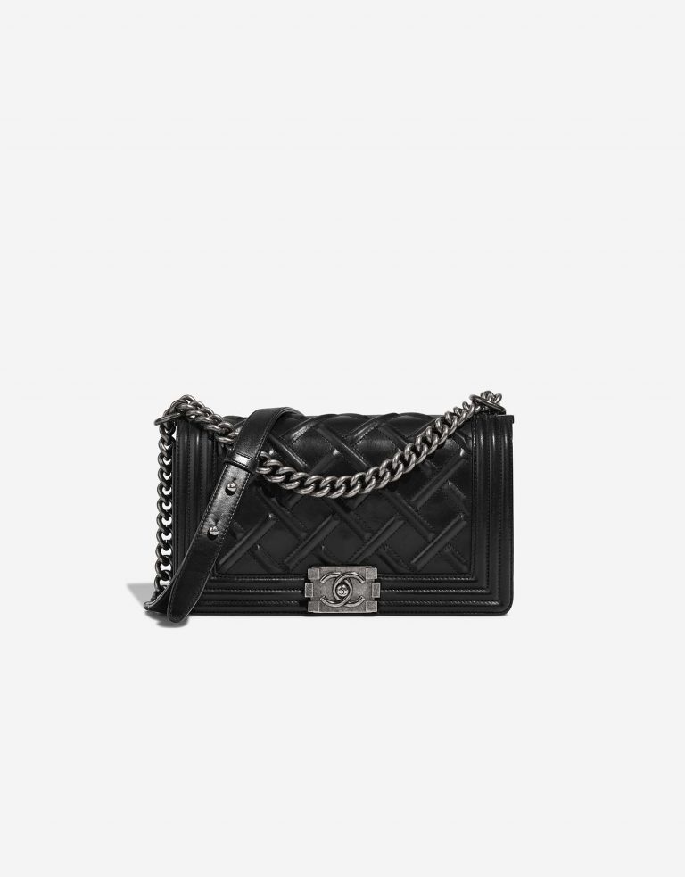 Chanel Boy mittelgroBe Tasche Lammleder Schwarz SACLAB