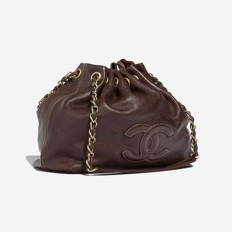 Chanel Drawstring OneSize Brown Side Front  | Sell your designer bag on Saclab.com