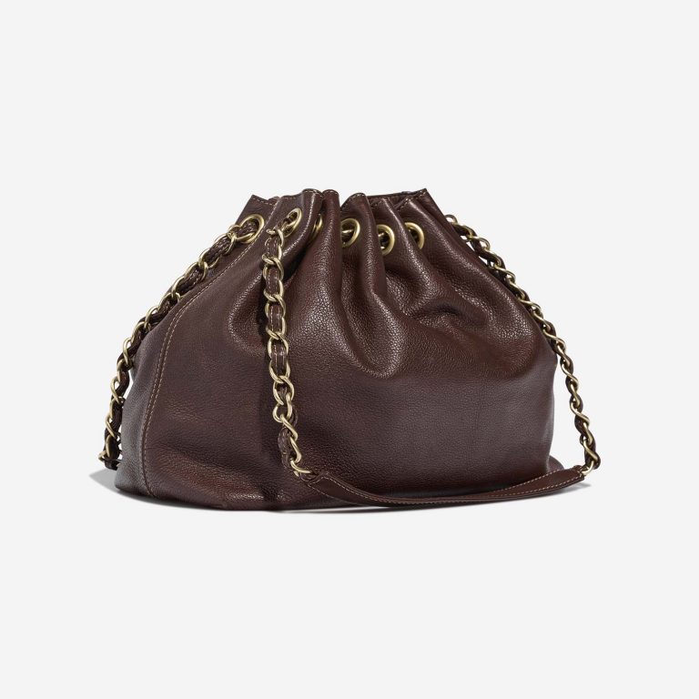 Chanel Drawstring OneSize Brown Side Back | Sell your designer bag on Saclab.com