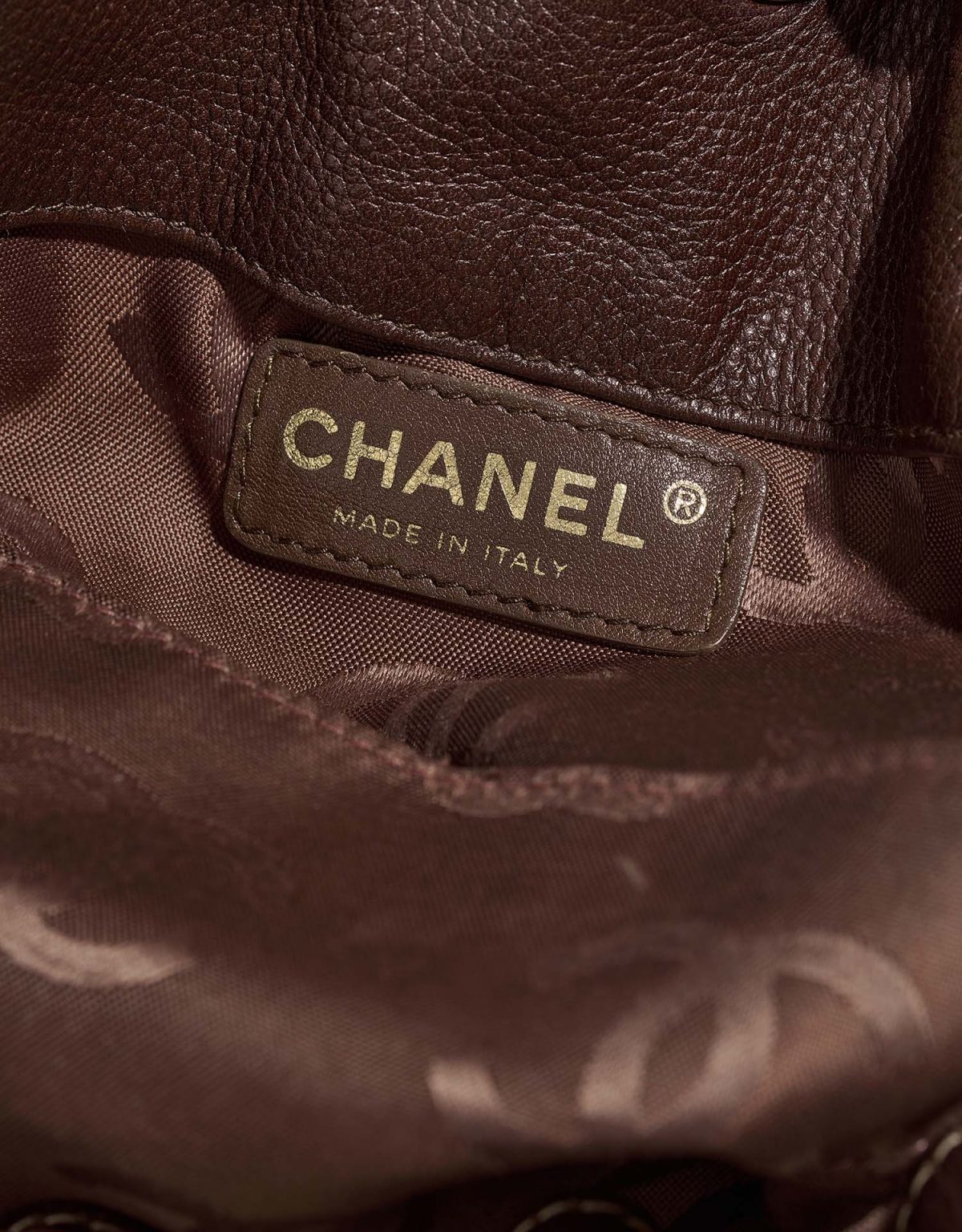 Chanel Drawstring Calf Brown | SACLÀB