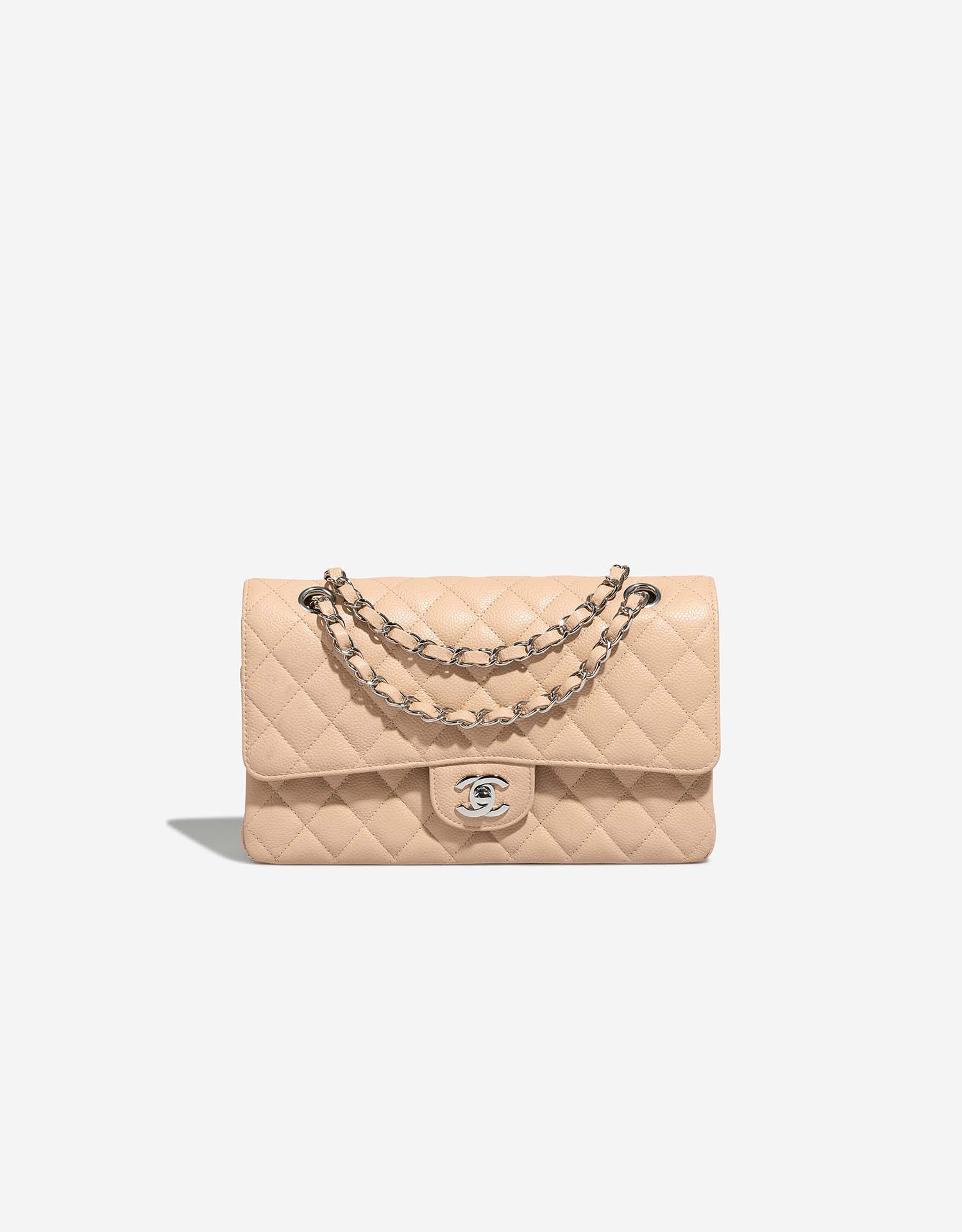 Chanel classic flap medium beige sale