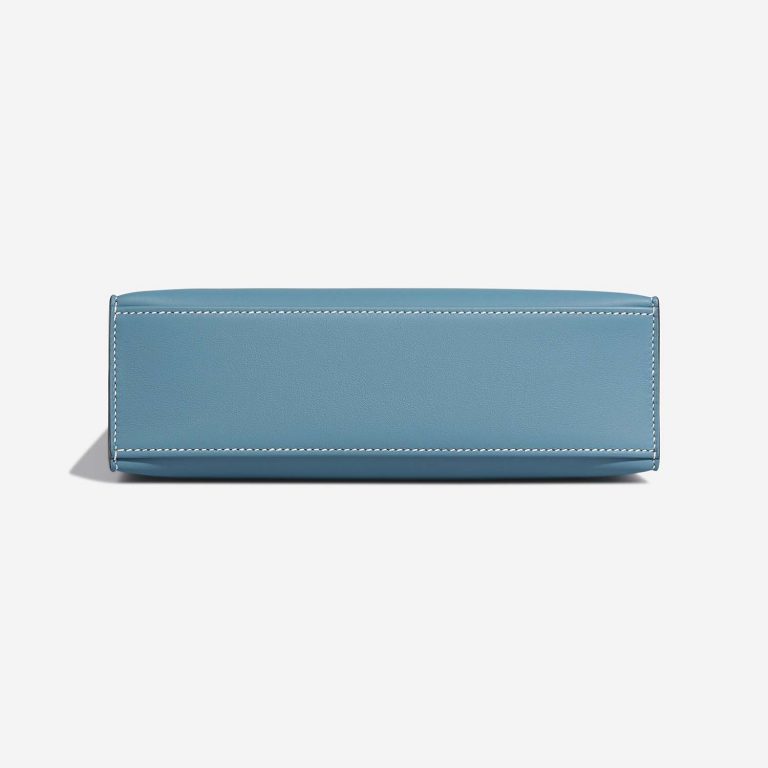 Hermès Kelly Pochette BleuJean Bottom  | Sell your designer bag on Saclab.com