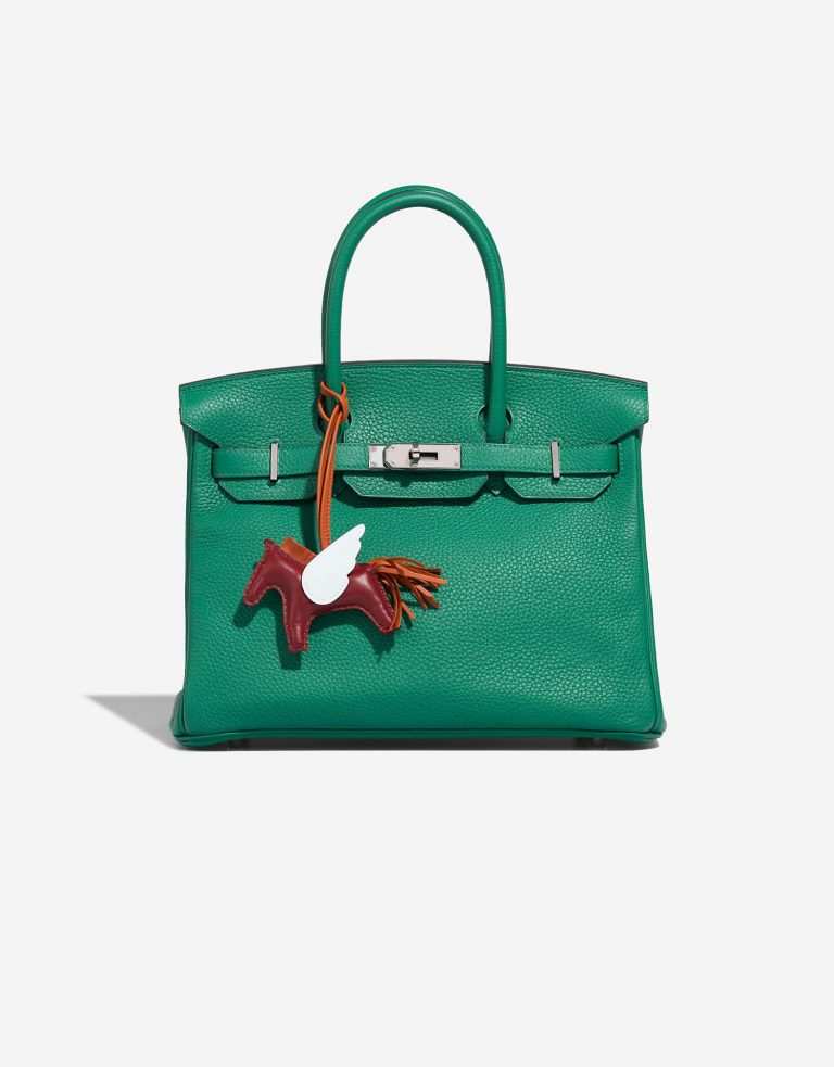 Hermès RodeoPegasus Burgund-Koralle-BlauPompon Front | Verkaufen Sie Ihre Designer-Tasche auf Saclab.com