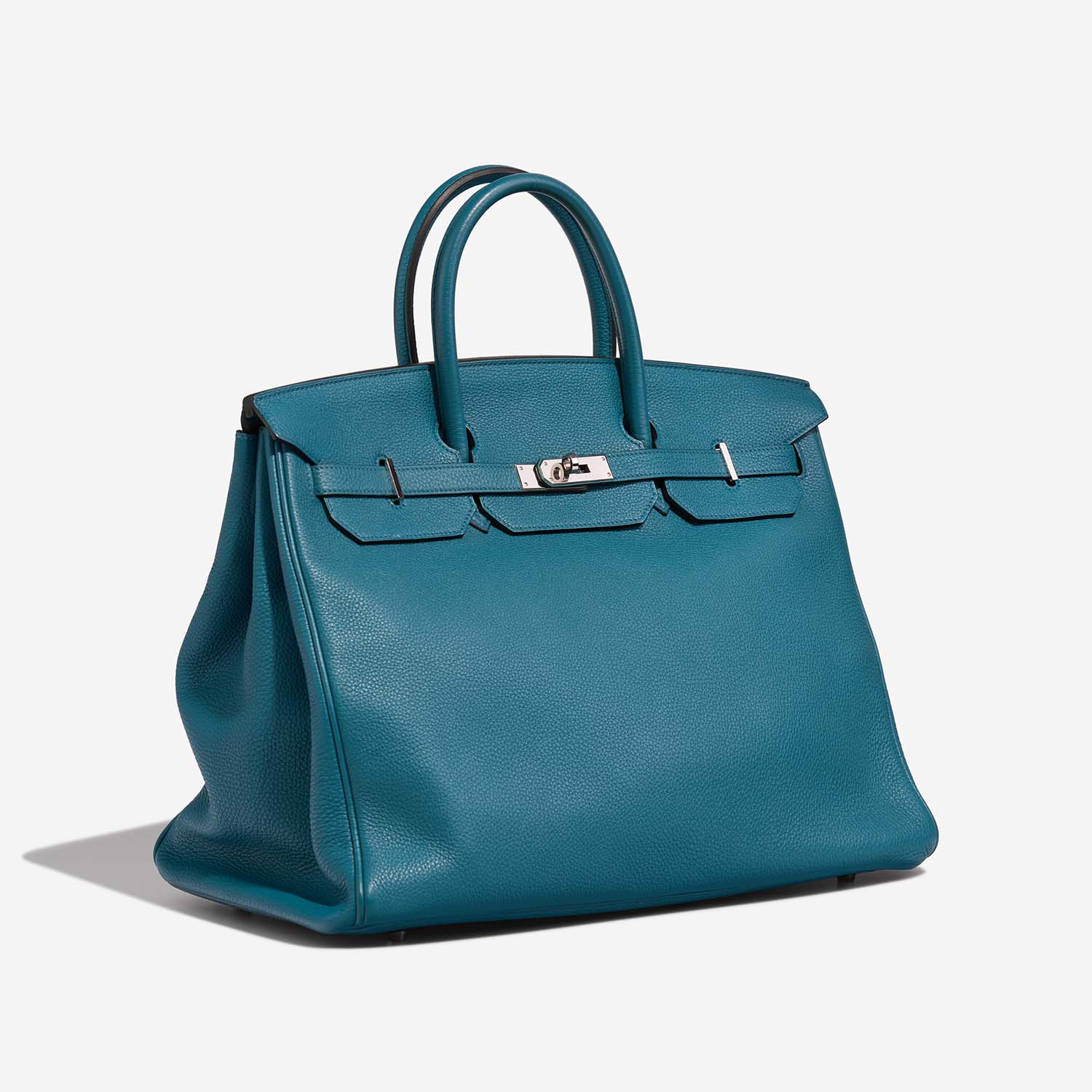 Hermès Birkin 40 Cobalt Side Front | Verkaufen Sie Ihre Designer-Tasche auf Saclab.com