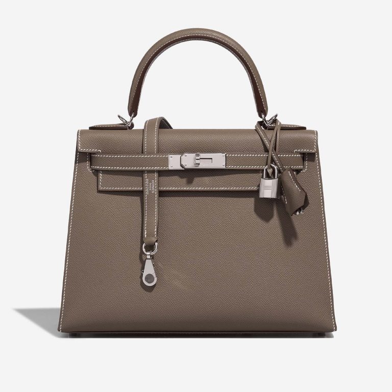 Hermès Kelly 28 Etoupe Front  S | Sell your designer bag on Saclab.com