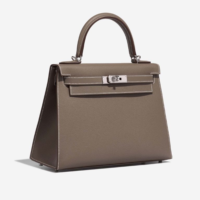 Hermès Kelly 28 Etoupe Side Front  | Sell your designer bag on Saclab.com