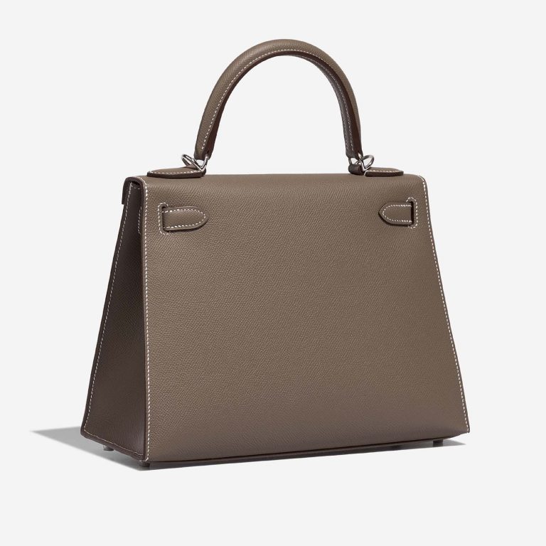 Hermès Kelly 28 Etoupe Side Back | Sell your designer bag on Saclab.com