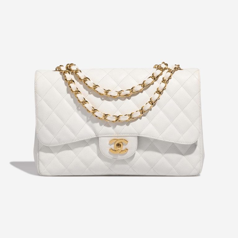 Chanel Timeless Jumbo White Front  S | Sell your designer bag on Saclab.com