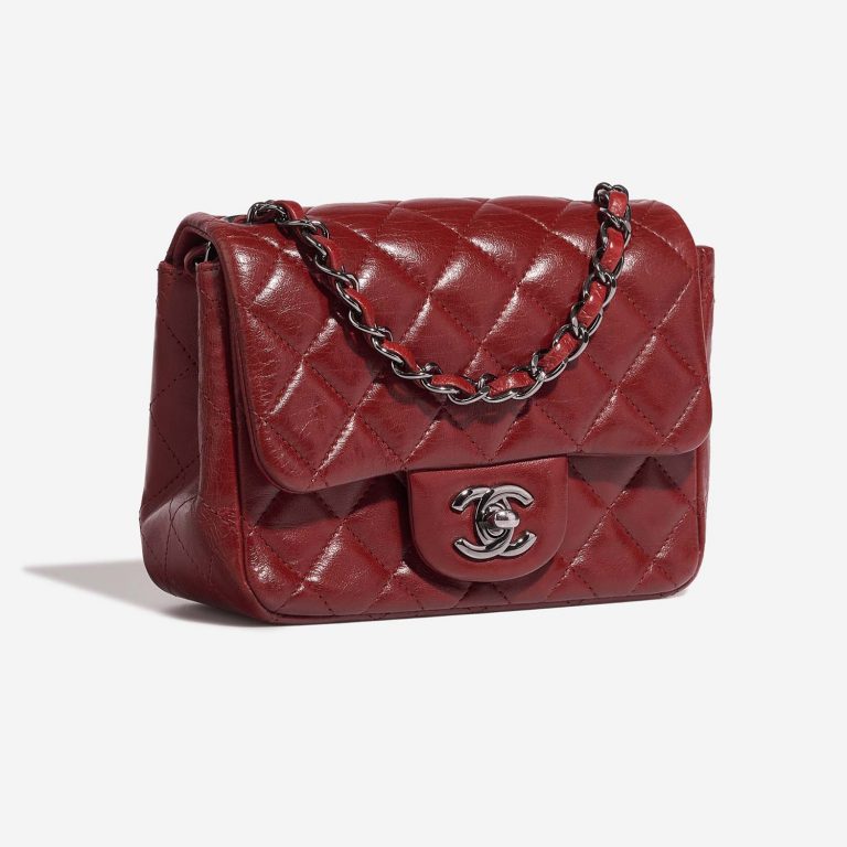 Chanel Timeless MiniSquare Red Side Front  | Sell your designer bag on Saclab.com