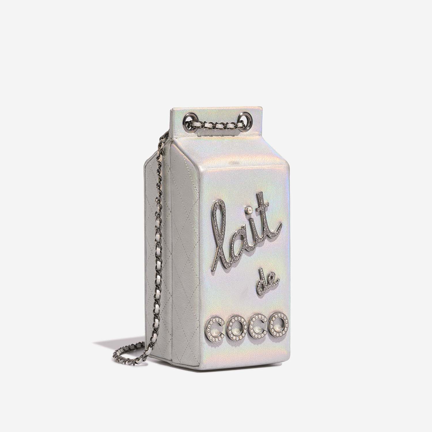 Chanel MilkCarton Silver Side Front | Verkaufen Sie Ihre Designer-Tasche auf Saclab.com