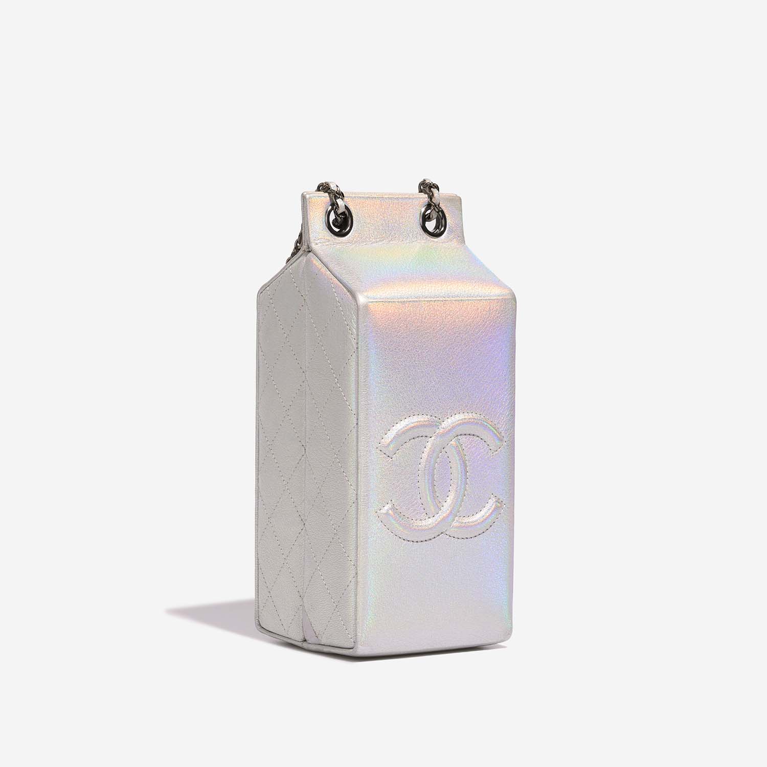 Chanel MilkCarton Silver Side Back | Sell your designer bag on Saclab.com