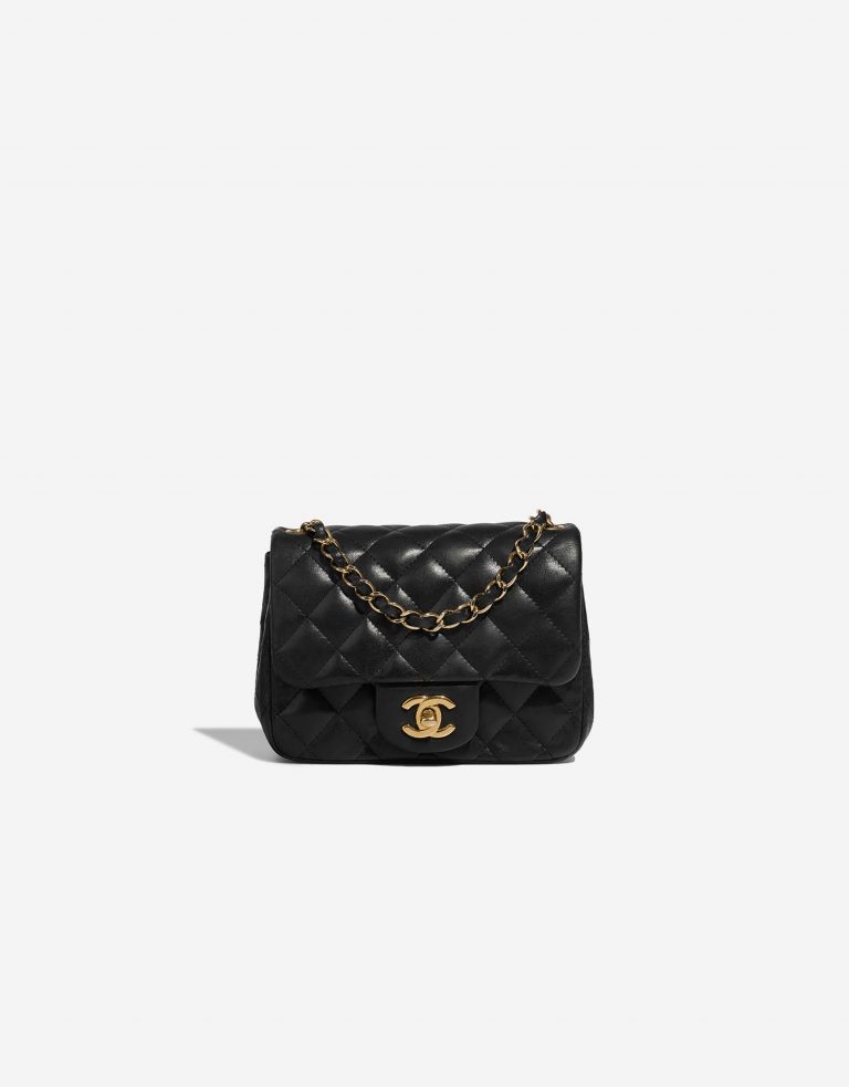 Chanel Black Leather Sac Rabat Mini Flap Wallet on Chain Posh