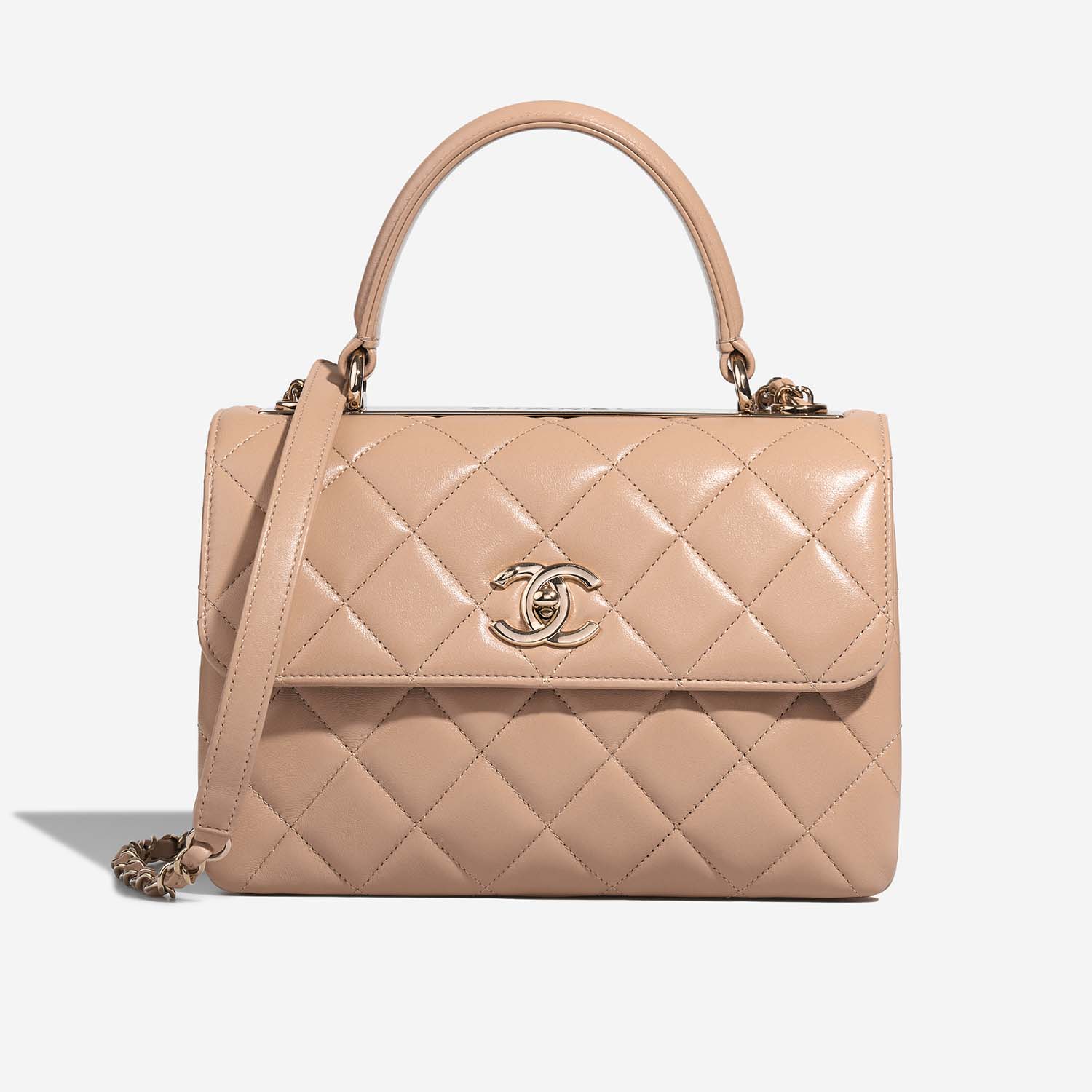 Chanel TrendyCC Medium Beige Front  S | Sell your designer bag on Saclab.com