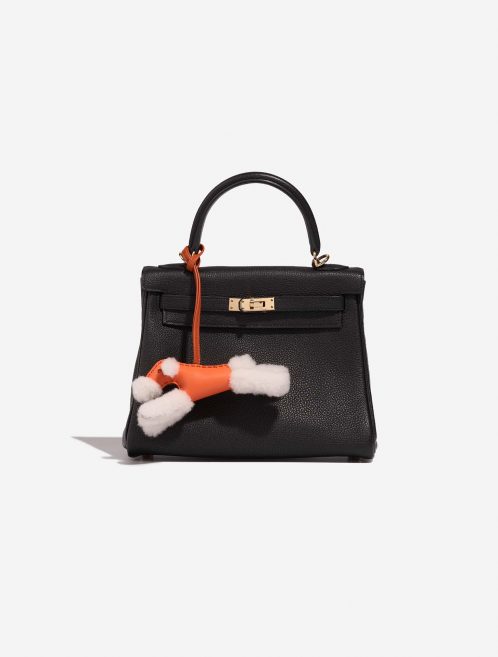 Hermès Budy OneSize Ecru-Orange-Cornaline Closing System  | Sell your designer bag on Saclab.com