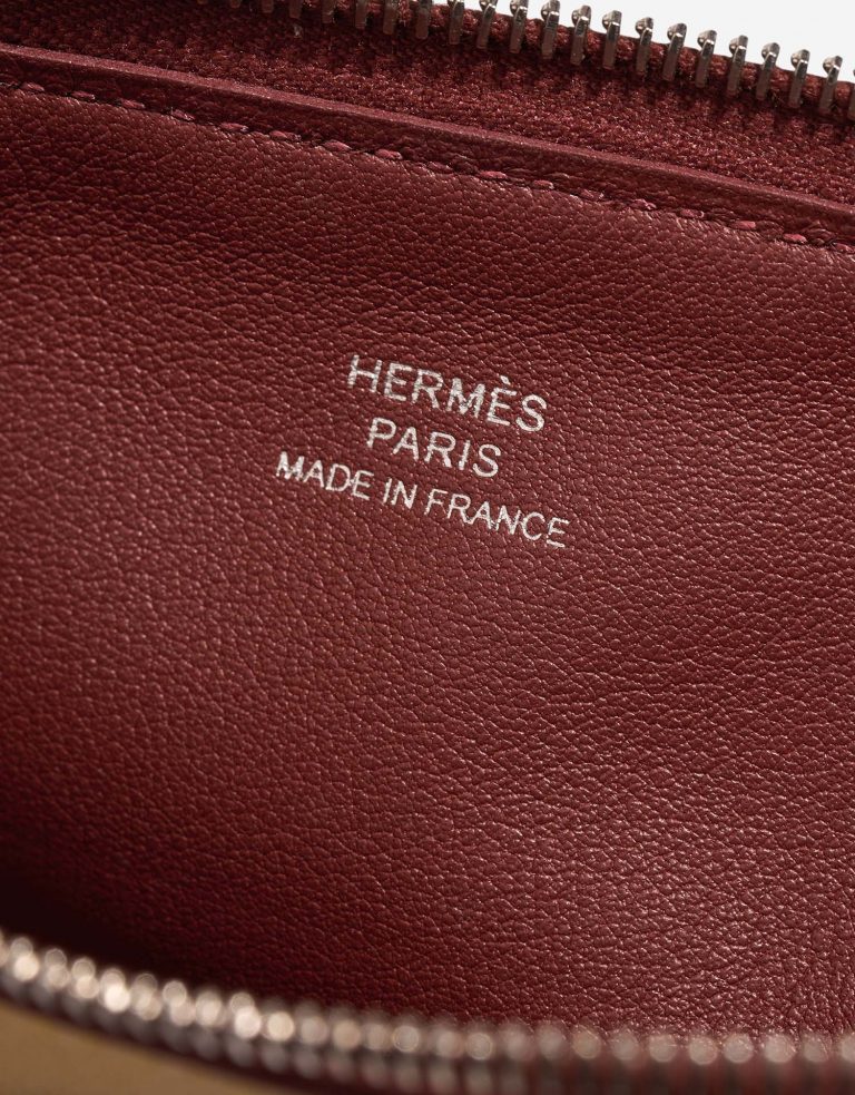 Hermès TrousseCarrePocket OneSize Curry-RoseAzalée-RougeSellier Logo  | Sell your designer bag on Saclab.com