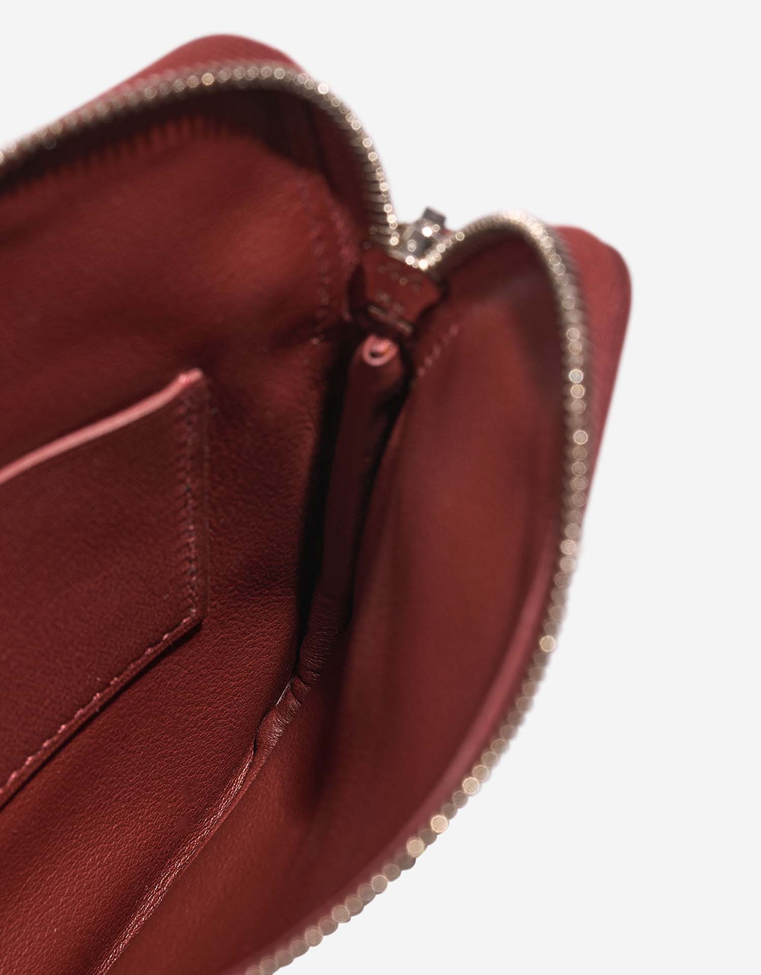 Hermès TrousseCarrePocket OneSize Curry-RoseAzalée-RougeSellier Inside  | Sell your designer bag on Saclab.com