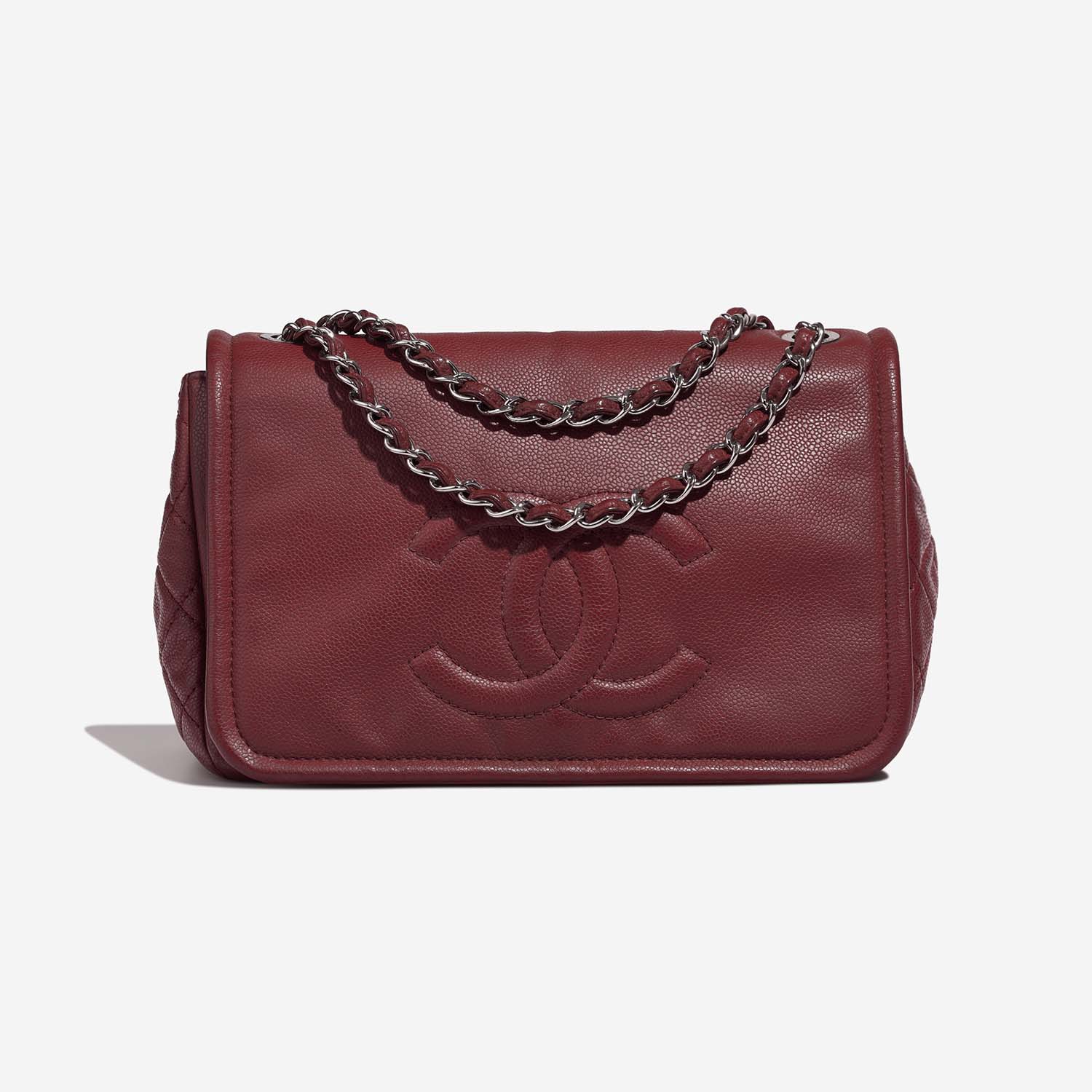 Chanel FlapBag Large Bordeaux Front  S | Sell your designer bag on Saclab.com