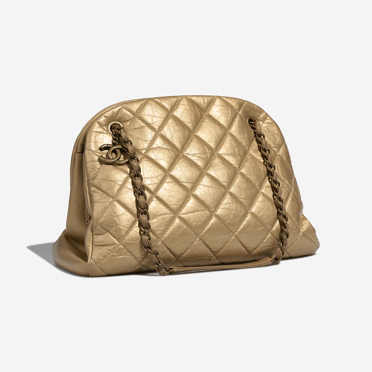 Chanel BowlingMademoiselle Large Gold Side Front  | Sell your designer bag on Saclab.com