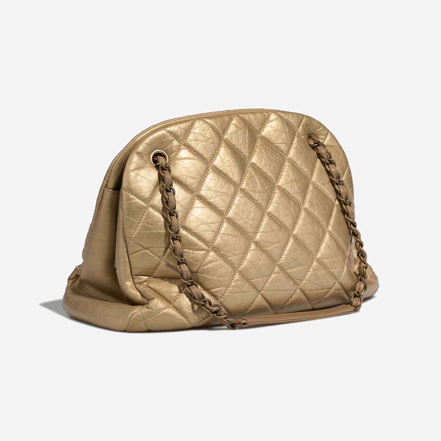 Chanel BowlingMademoiselle Large Gold Side Back | Sell your designer bag on Saclab.com