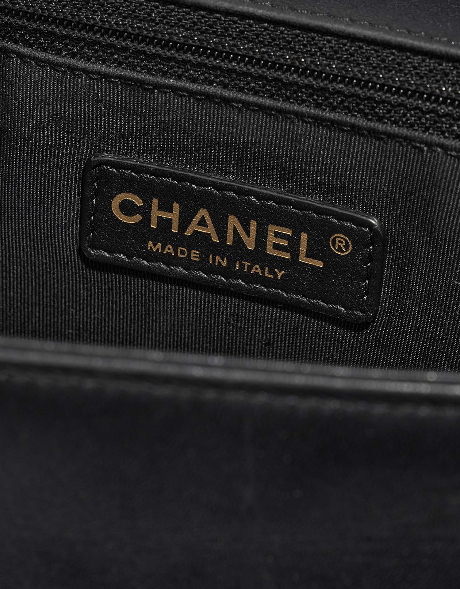 Chanel Boy Large Black Logo  | Sell your designer bag on Saclab.com