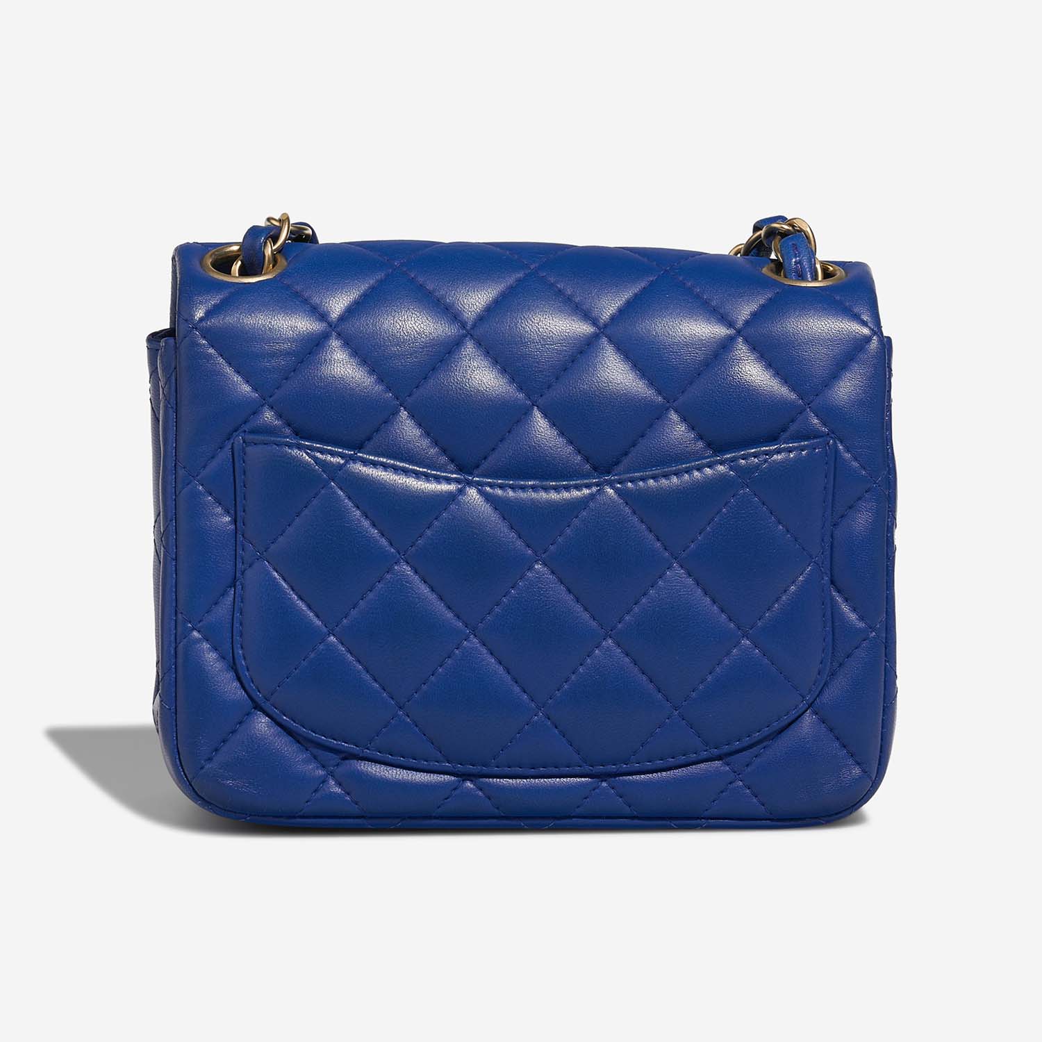 Chanel Timeless MiniSquare Blue Back  | Sell your designer bag on Saclab.com