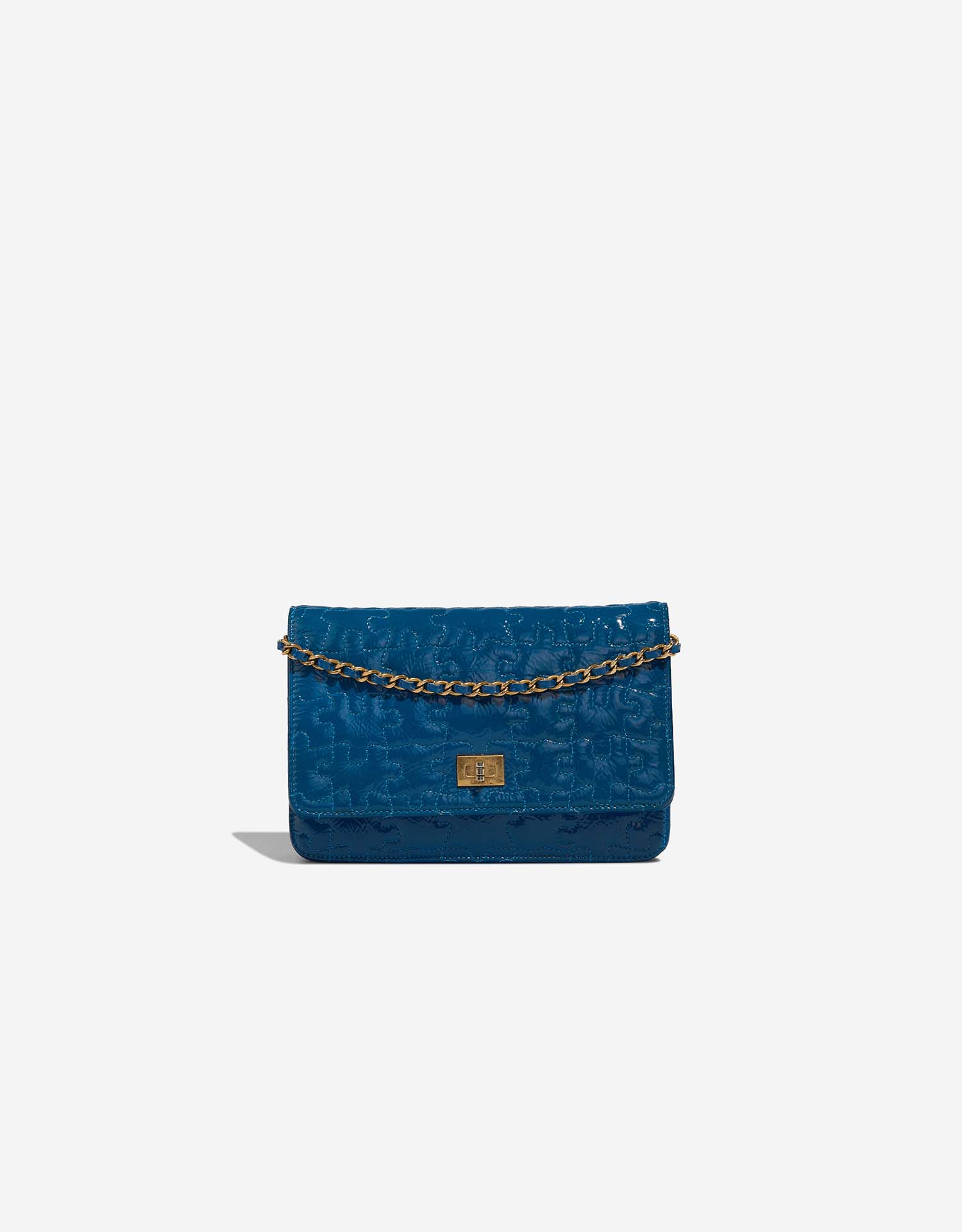 Chanel 2.55 Reissue Wallet On Chain Patent Blue