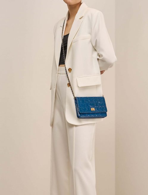Chanel 255 WOC Blue on Model | Sell your designer bag on Saclab.com
