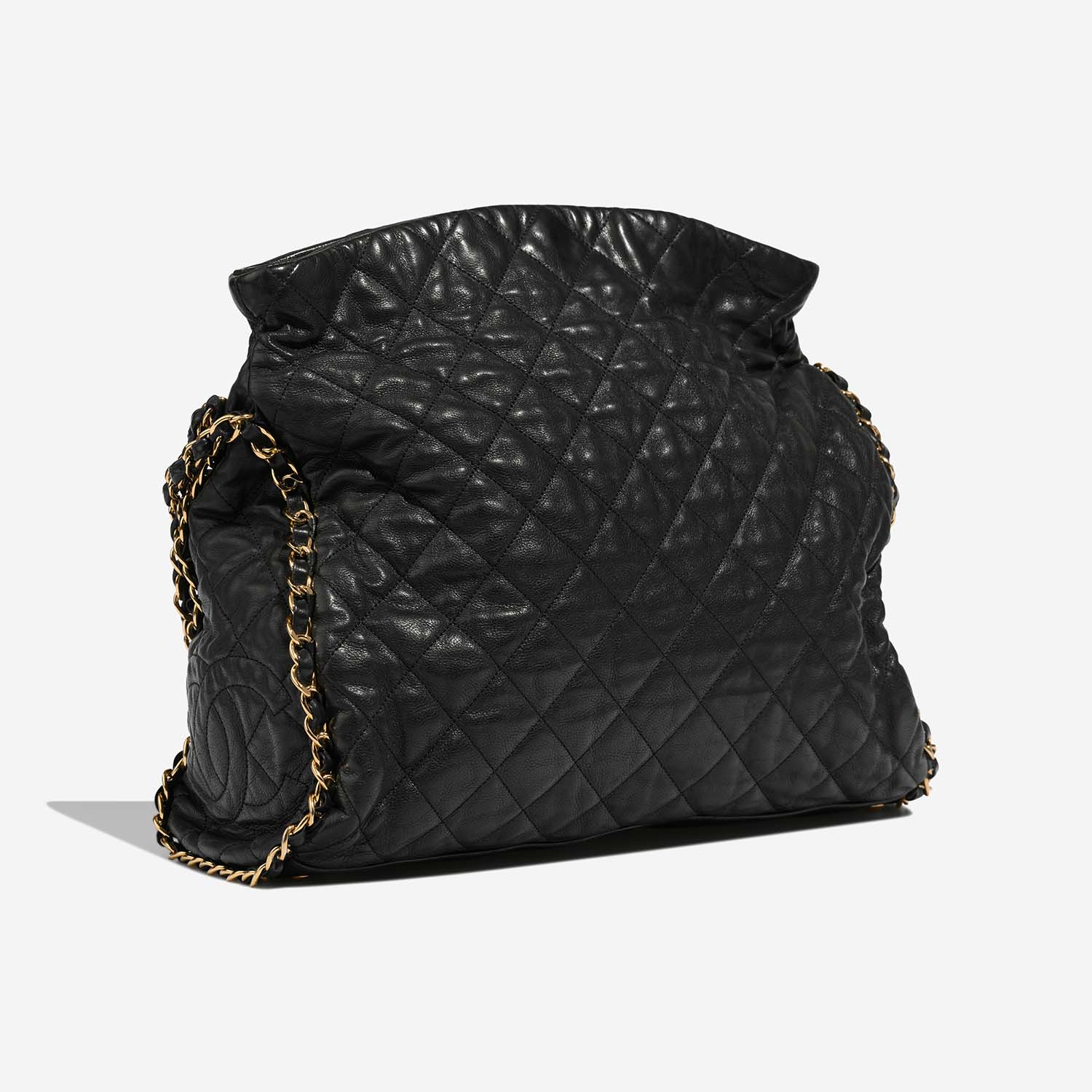 Chanel Shopper Large Black Side Front  | Sell your designer bag on Saclab.com