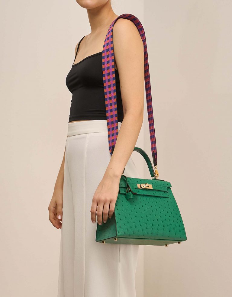 Hermès Strap BleuSaphir-Anemone-Capucine-Noir Front  | Sell your designer bag on Saclab.com
