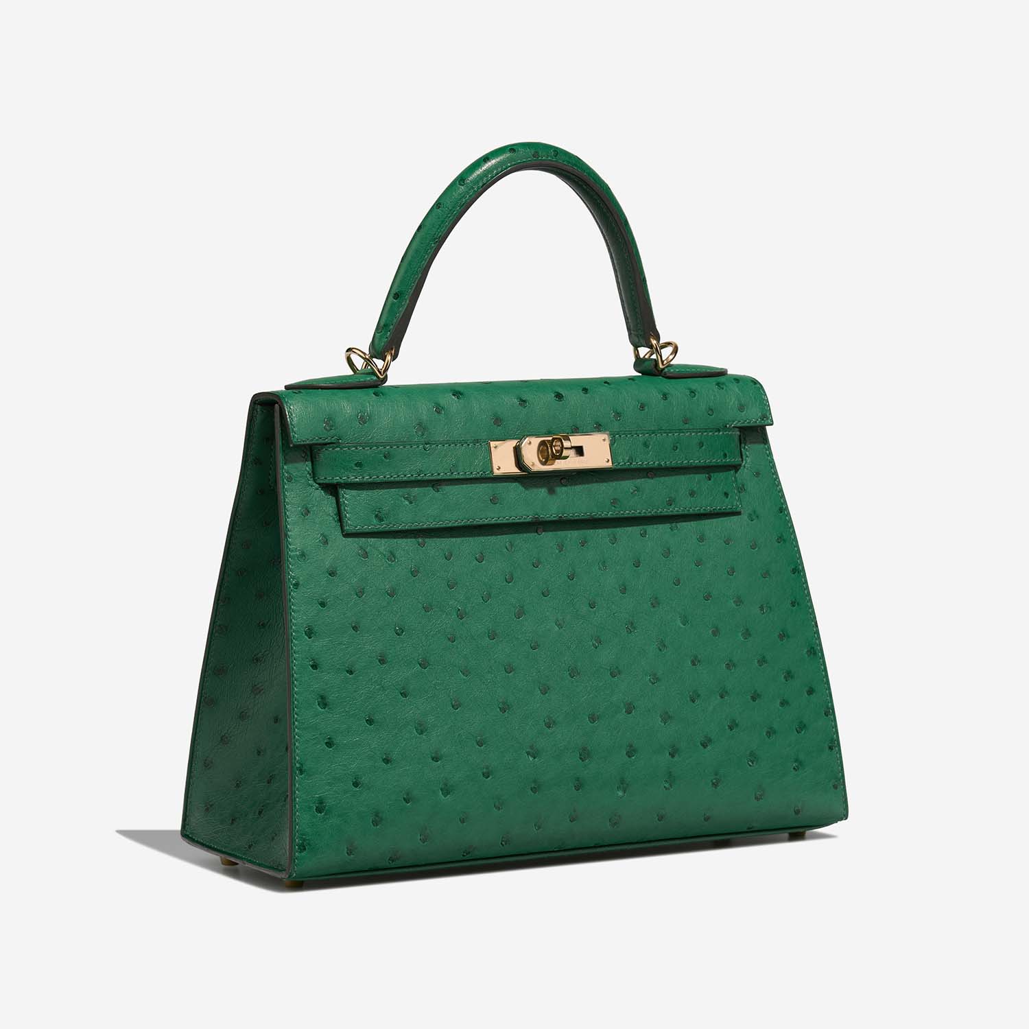 Hermès Kelly 28 VertVerone-RougeH Side Front  | Sell your designer bag on Saclab.com