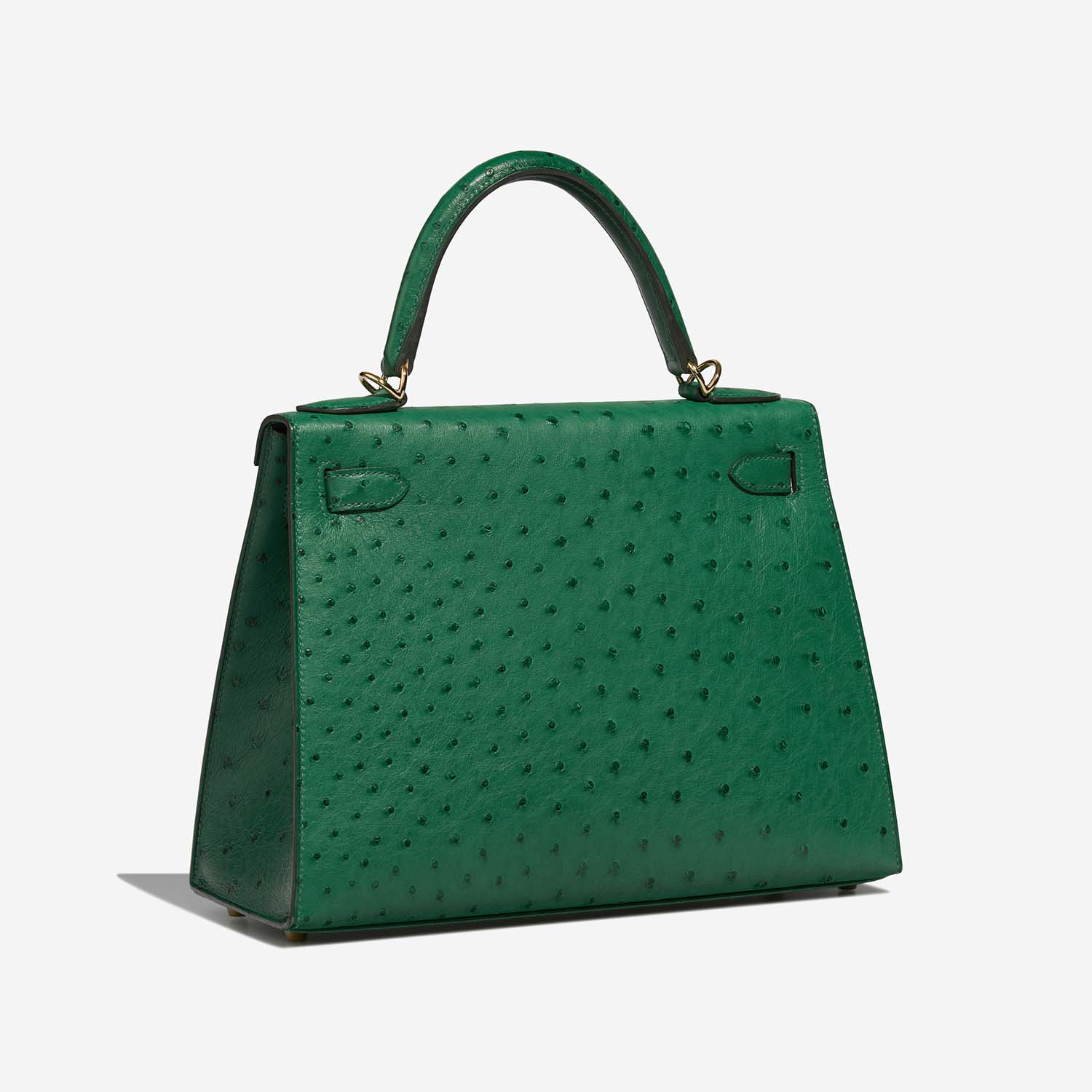Hermès Kelly 28 VertVerone-RougeH Side Back | Sell your designer bag on Saclab.com