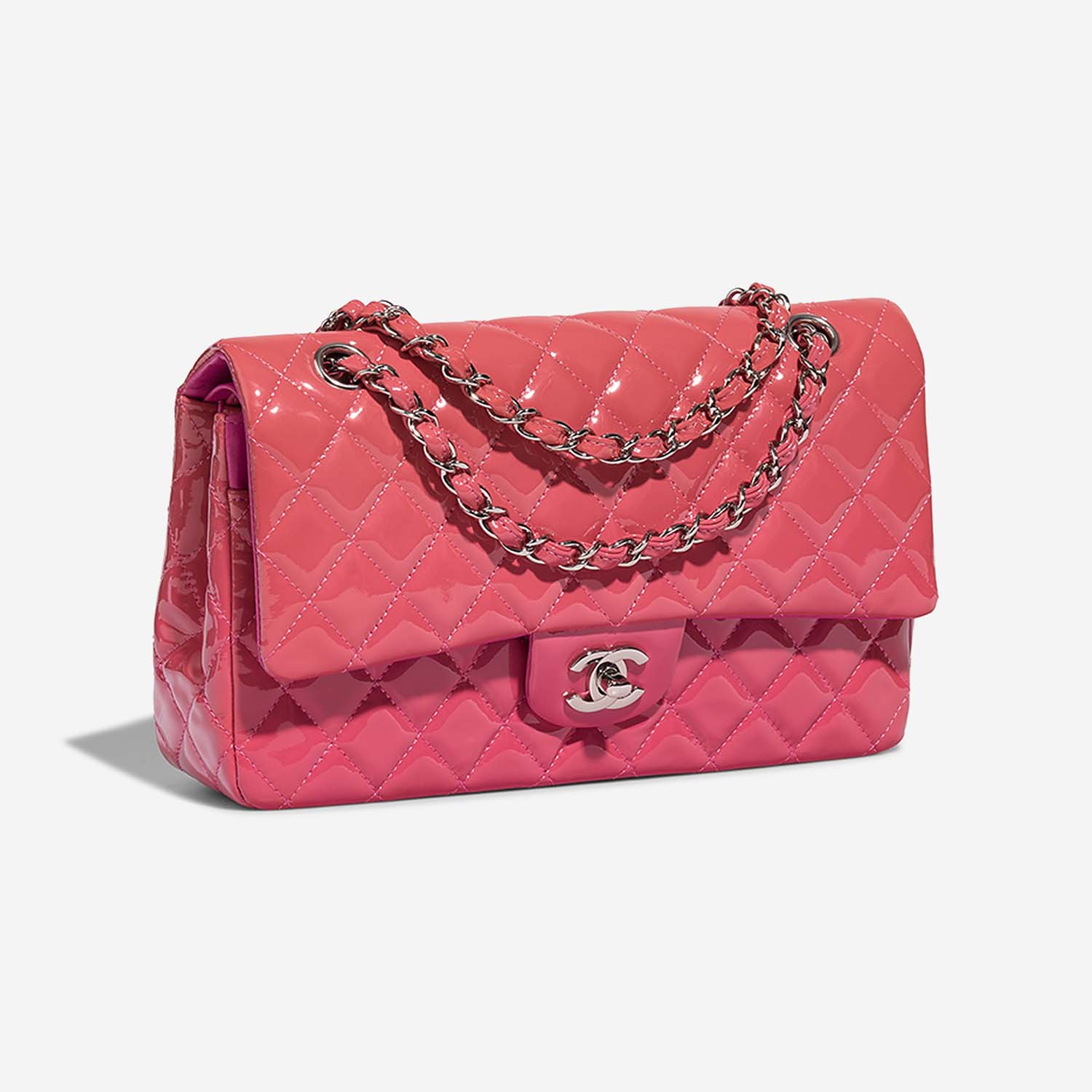 Chanel Timeless Medium HotPink-Fuchsia Side Front  | Sell your designer bag on Saclab.com