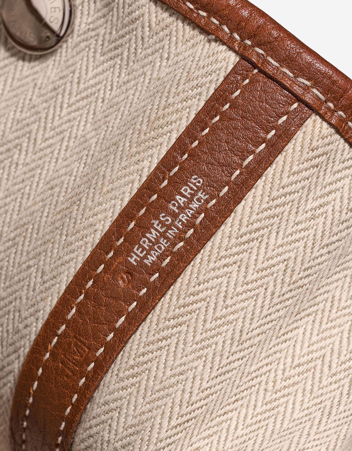 Hermès GardenParty 36 Fauve Logo  | Sell your designer bag on Saclab.com