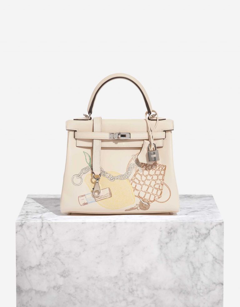 Hermès KellyInAndOut 25 Nata Front  | Sell your designer bag on Saclab.com
