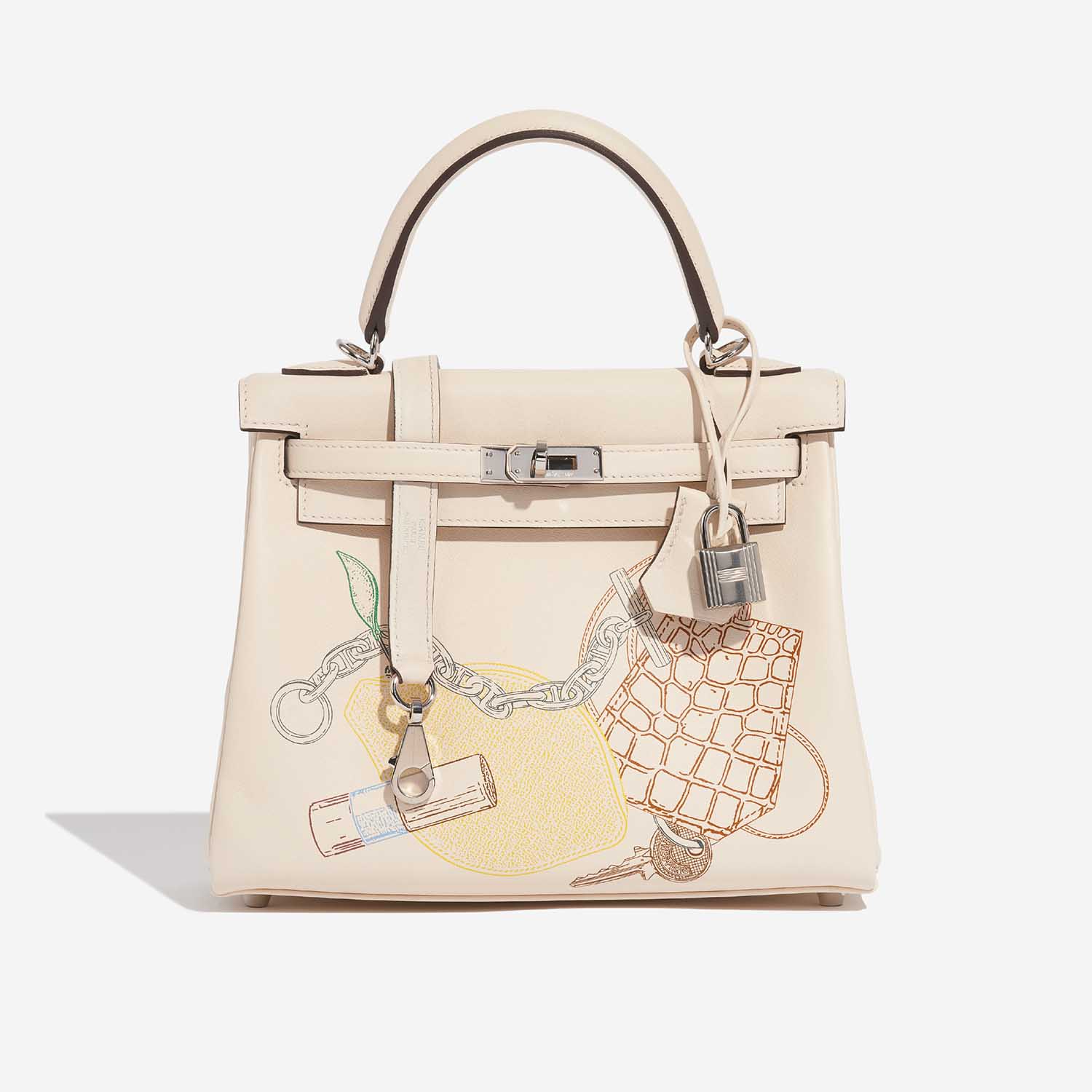 Hermès KellyInAndOut 25 Nata Front  S | Sell your designer bag on Saclab.com