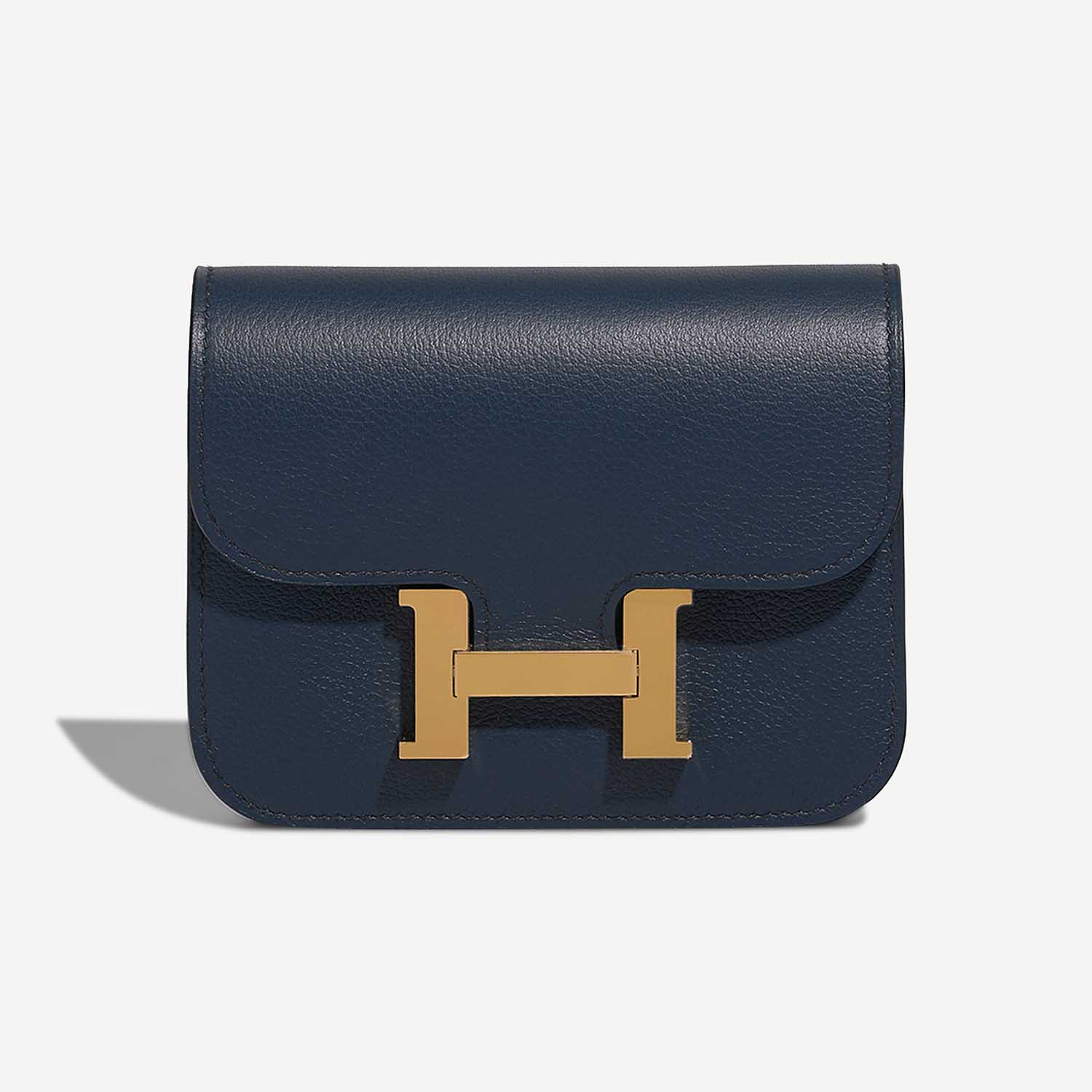 Hermès Constance SlimWallet BleuDePrusse Front S | Vendez votre sac de créateur sur Saclab.com
