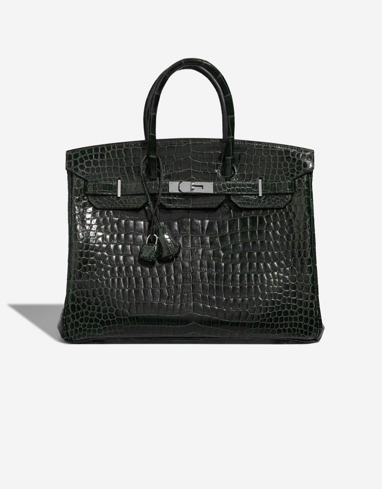 Sac Hermès d'occasion Birkin 35 Porosus Crocodile Vert Foncé Green | Vendez votre sac de créateur sur Saclab.com