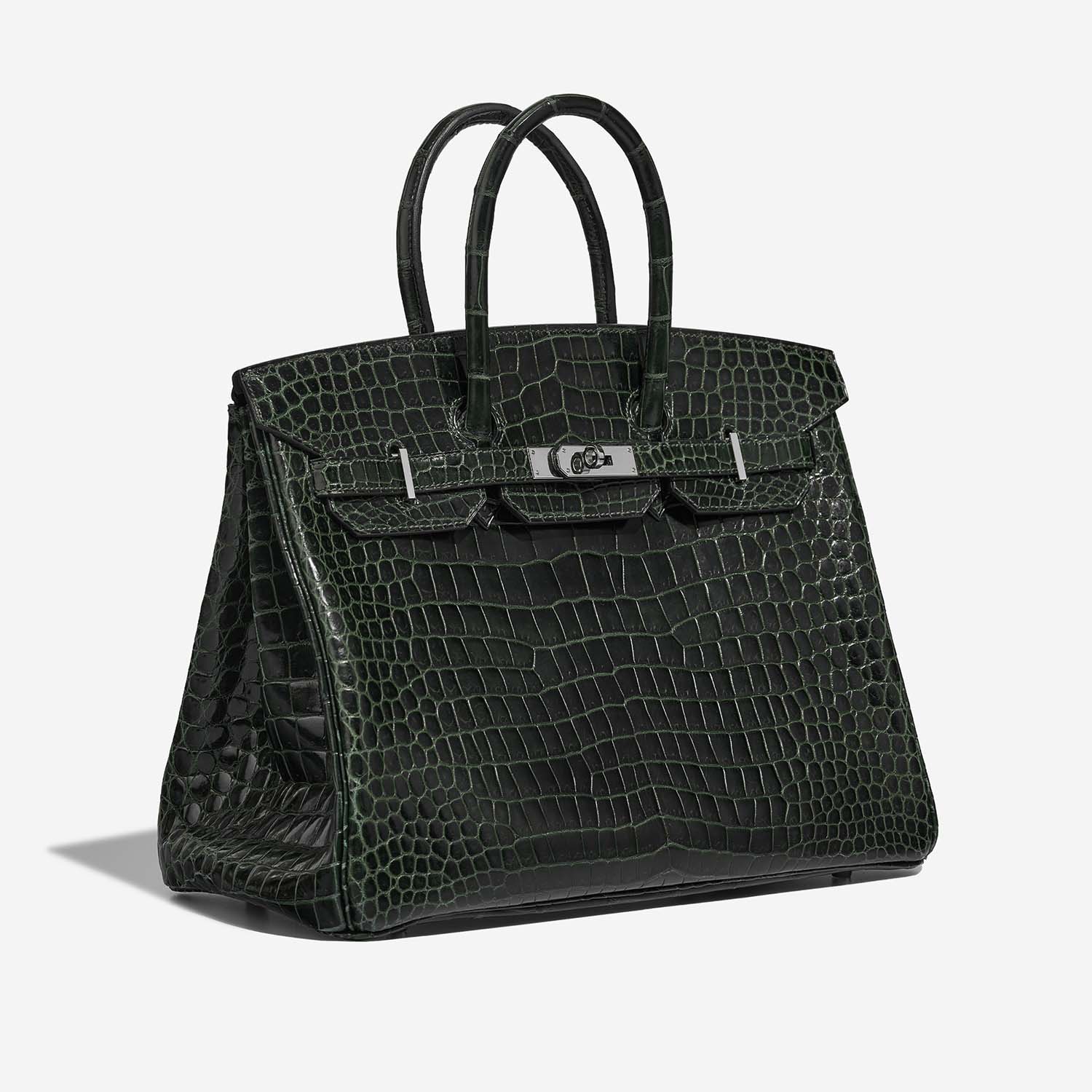 Gebrauchte Hermès Tasche Birkin 35 Porosus Crocodile Vert Foncé Grün | Verkaufen Sie Ihre Designer-Tasche auf Saclab.com