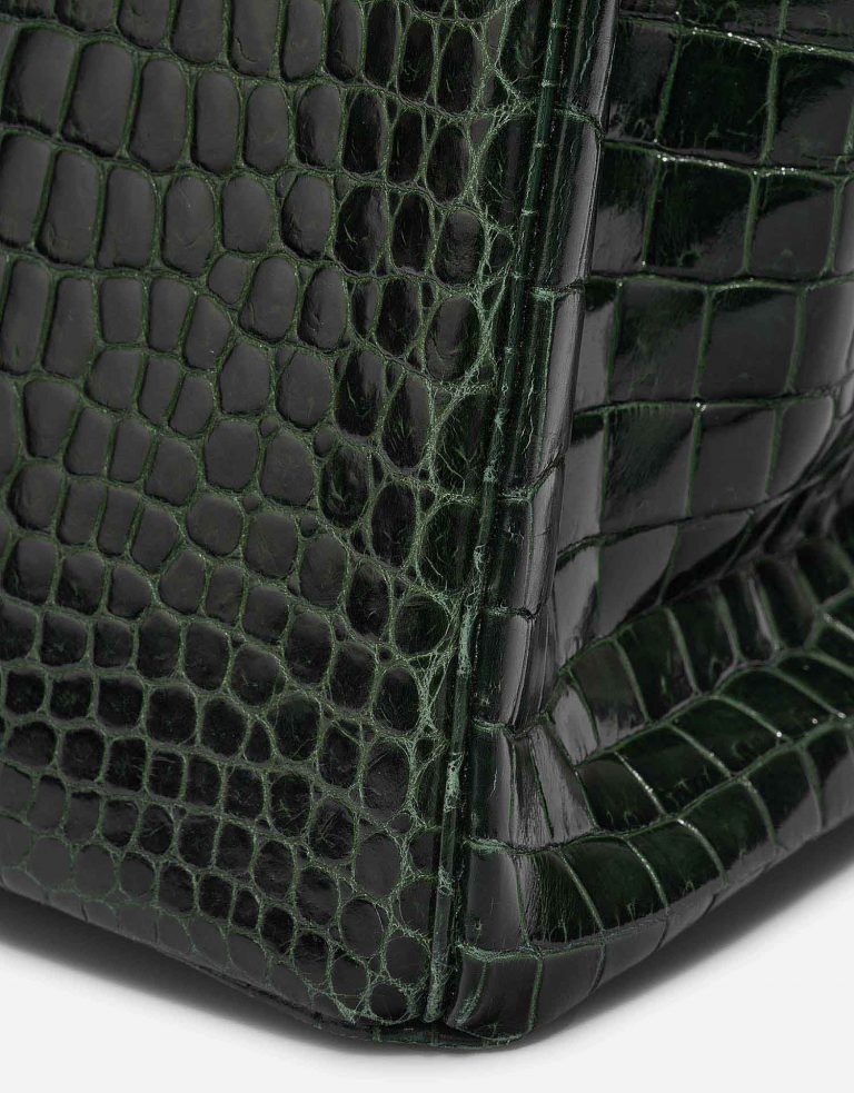 Pre-owned Hermès bag Birkin 35 Porosus Crocodile Vert Foncé Green, Grey | Sell your designer bag on Saclab.com