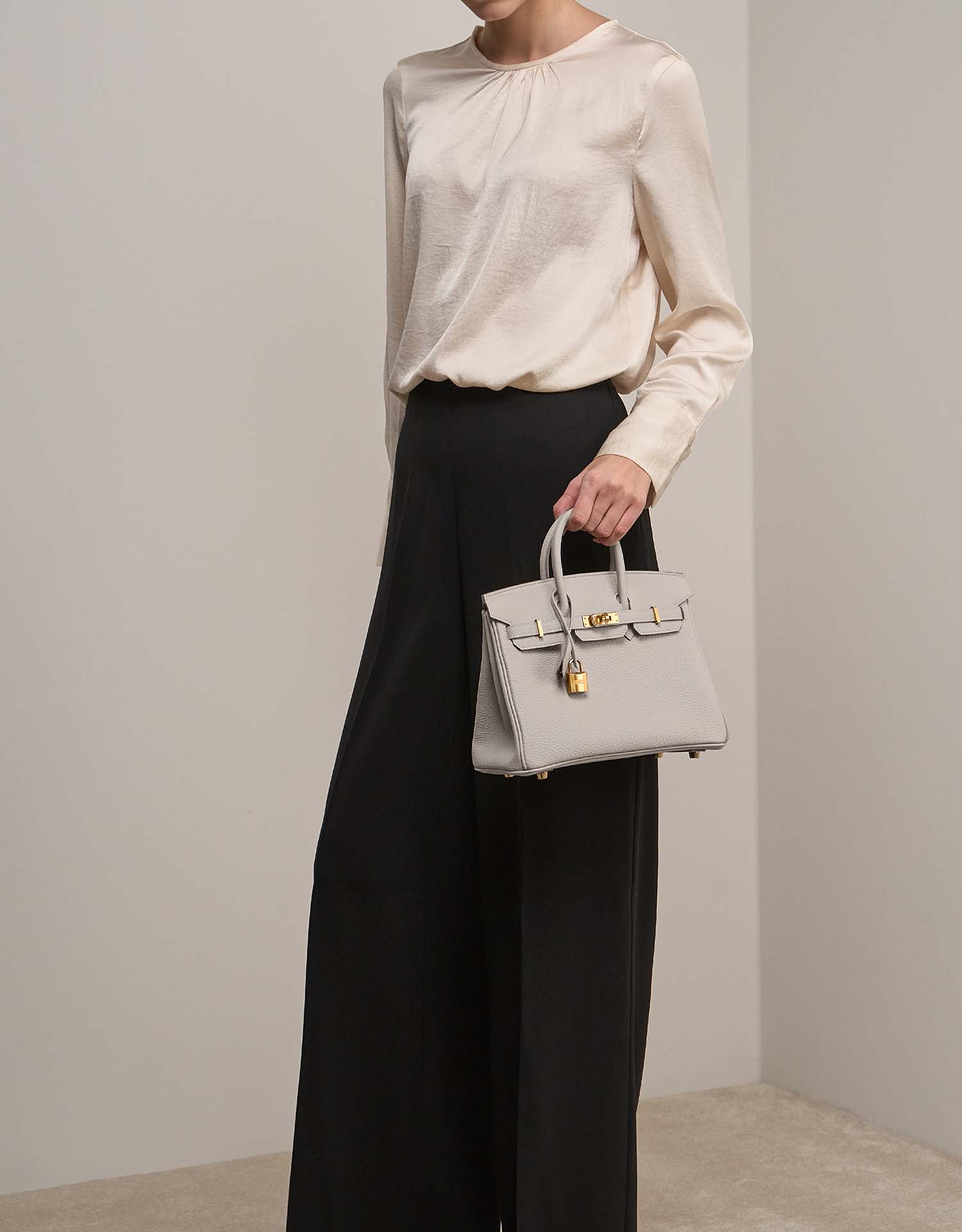 Hermès Birkin 25 GrisPerle sur Modèle | Vendez votre sac de créateur sur Saclab.com