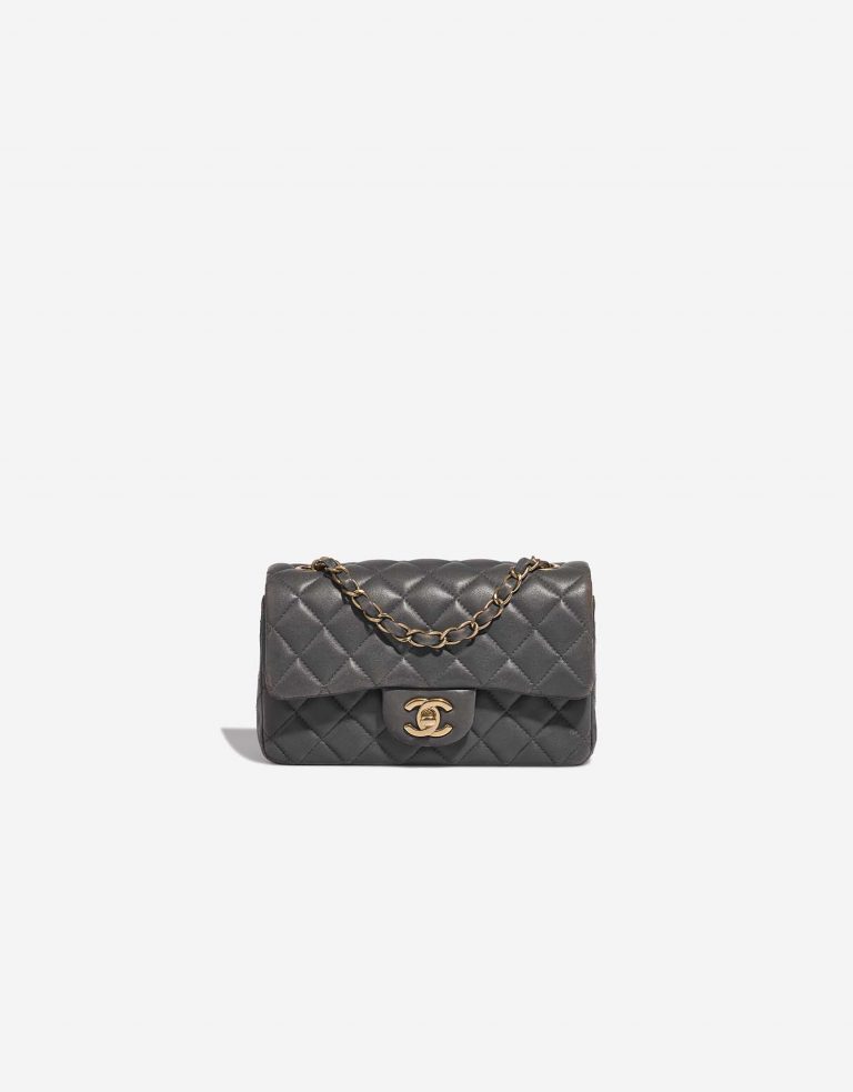 Chanel Timeless MiniRectangular Anthracite Front  | Sell your designer bag on Saclab.com