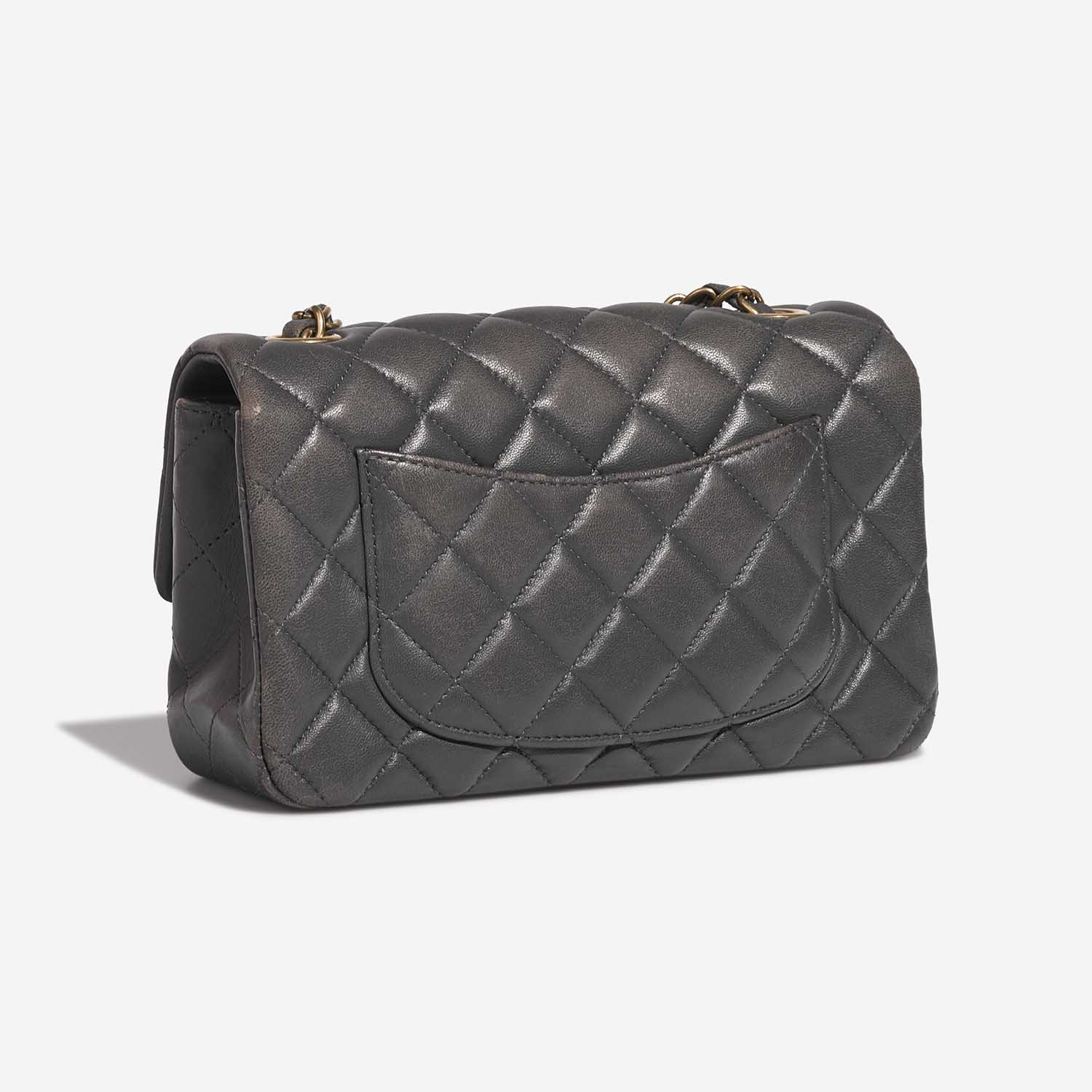 Chanel Timeless MiniRectangular Anthrazit Side Back | Verkaufen Sie Ihre Designer-Tasche auf Saclab.com