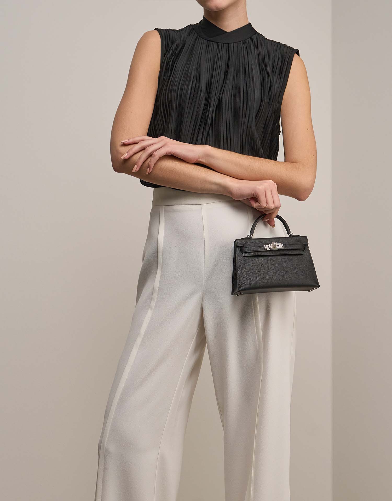 Pre-owned Hermès bag Kelly HSS Mini Epsom Black / Malachite Black, Blue, Green, Multicolour | Sell your designer bag on Saclab.com