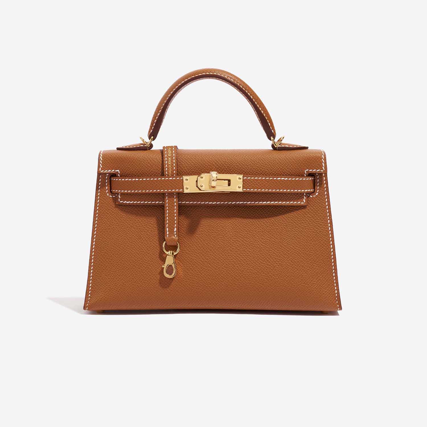 Hermès Kelly Mini Gold Front  S | Sell your designer bag on Saclab.com