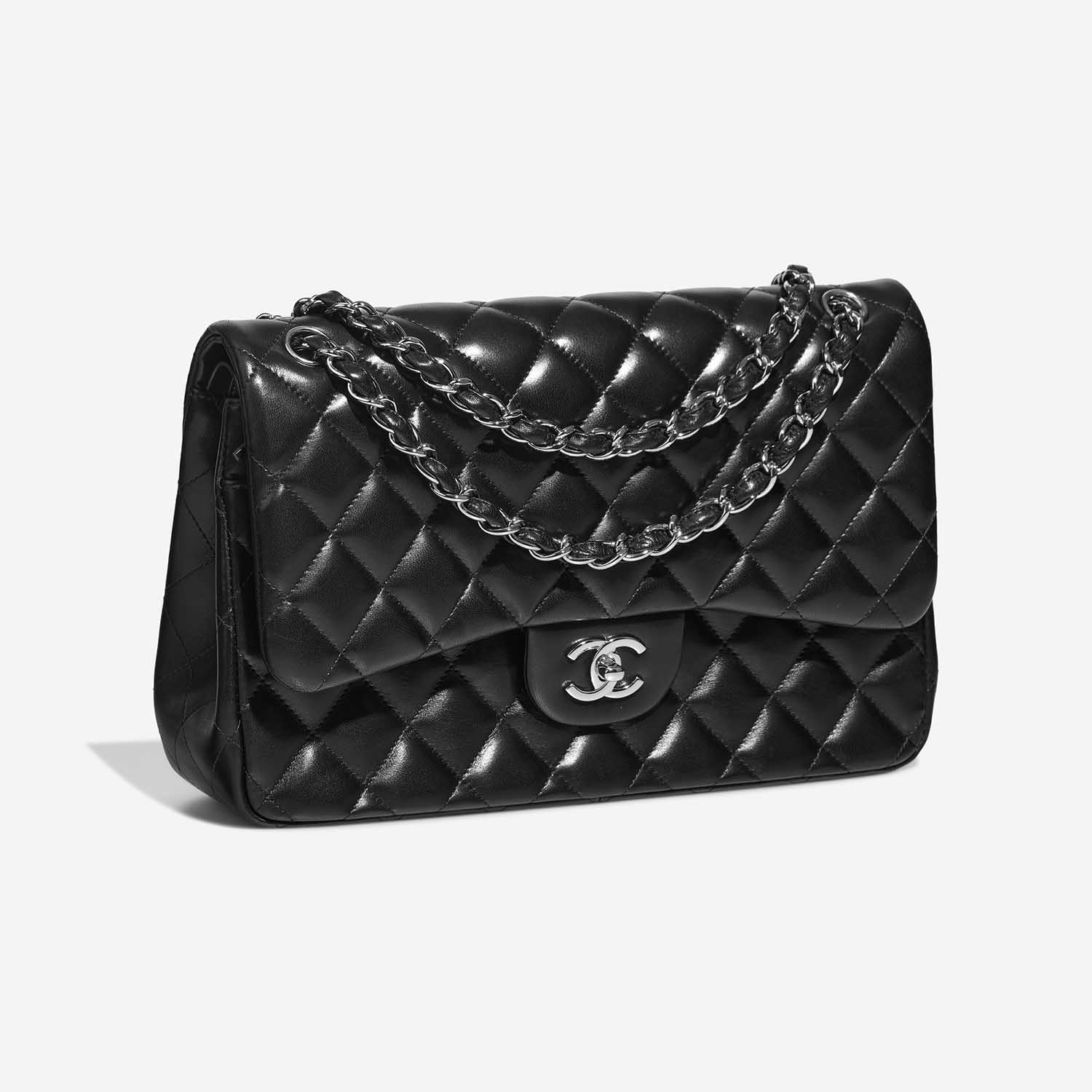Chanel Timeless Jumbo Black Side Front  | Sell your designer bag on Saclab.com