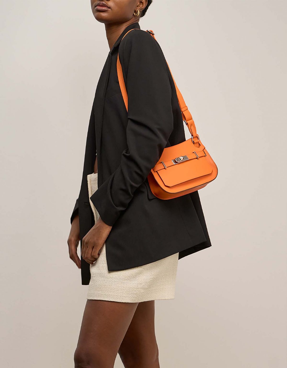 Jupe Tulipe Enveloppante H&M Orange - Taille 6, Neuve Avec étiquette, Coton/poly, Mi-longue