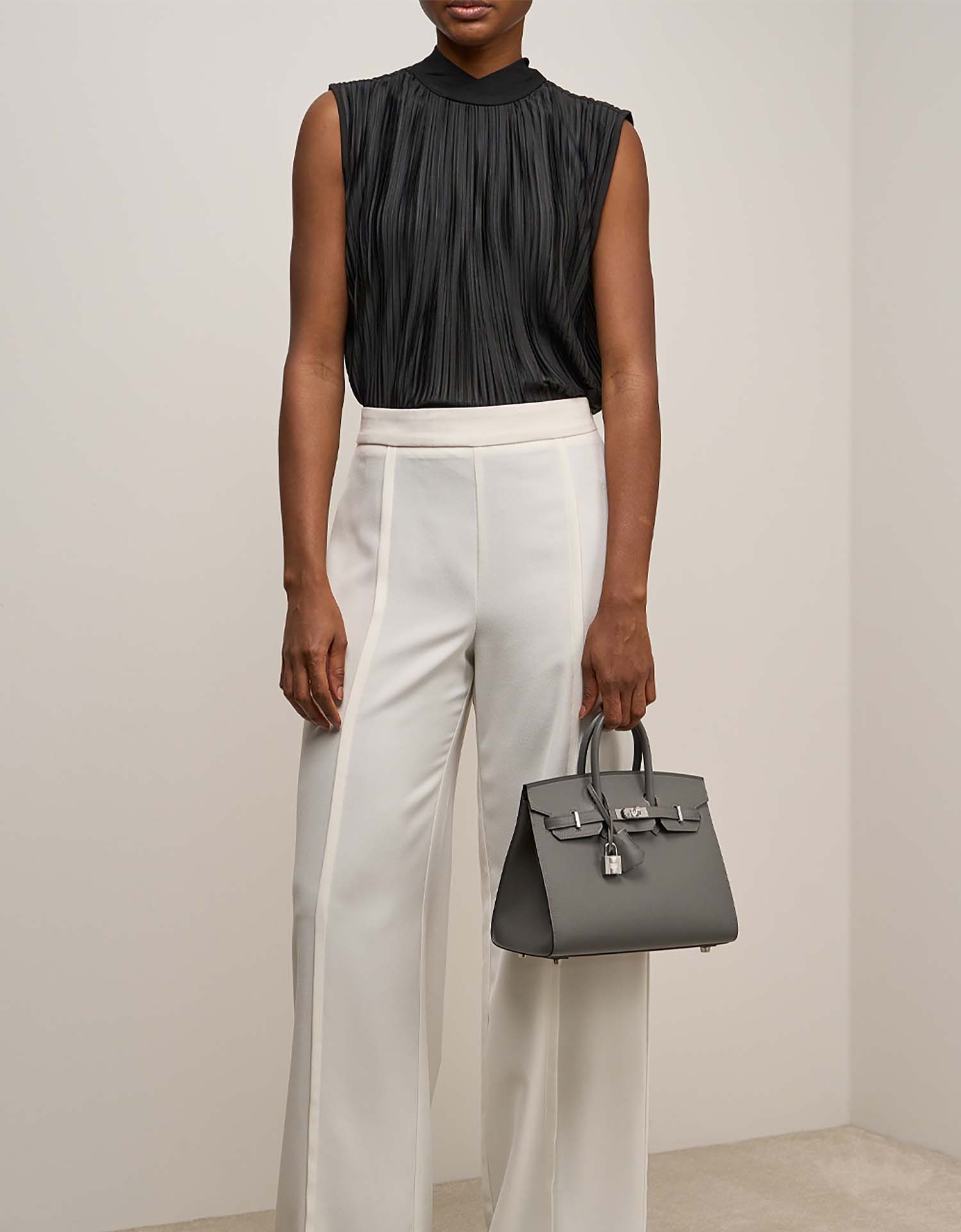 Gebrauchte Hermès Tasche Birkin 25 Veau Madame Gris Meyer Grey | Verkaufen Sie Ihre Designer-Tasche auf Saclab.com