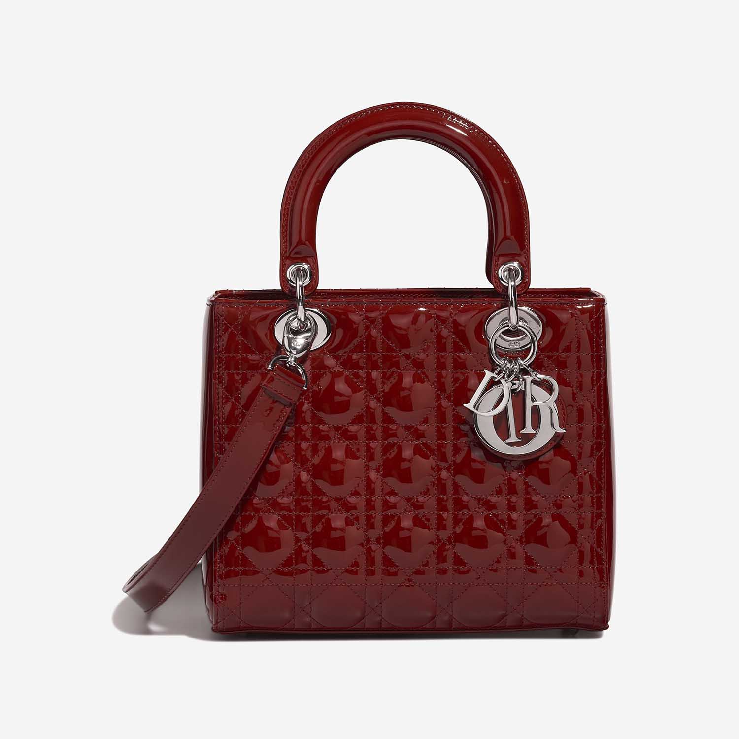 Dior LadyDior Medium Red Front  S | Sell your designer bag on Saclab.com